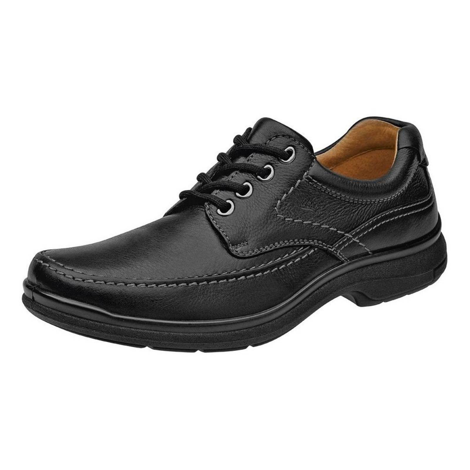 Zapato Hombre Caballero Flexi Piel Negro Casual Cómodo 