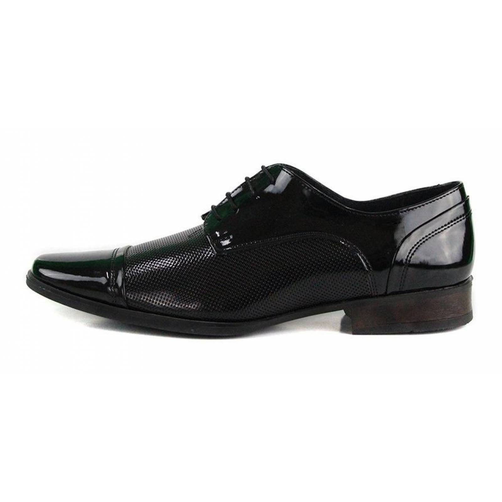 Zapato Hombre Vestir Formal Negro Charol Cómodo 