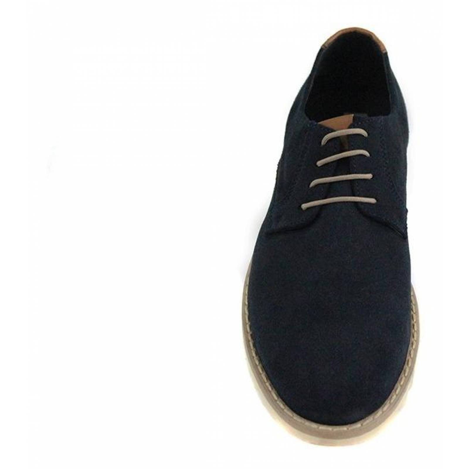 Zapato Hombre Caballero Derby Casual Gamuza Marino 