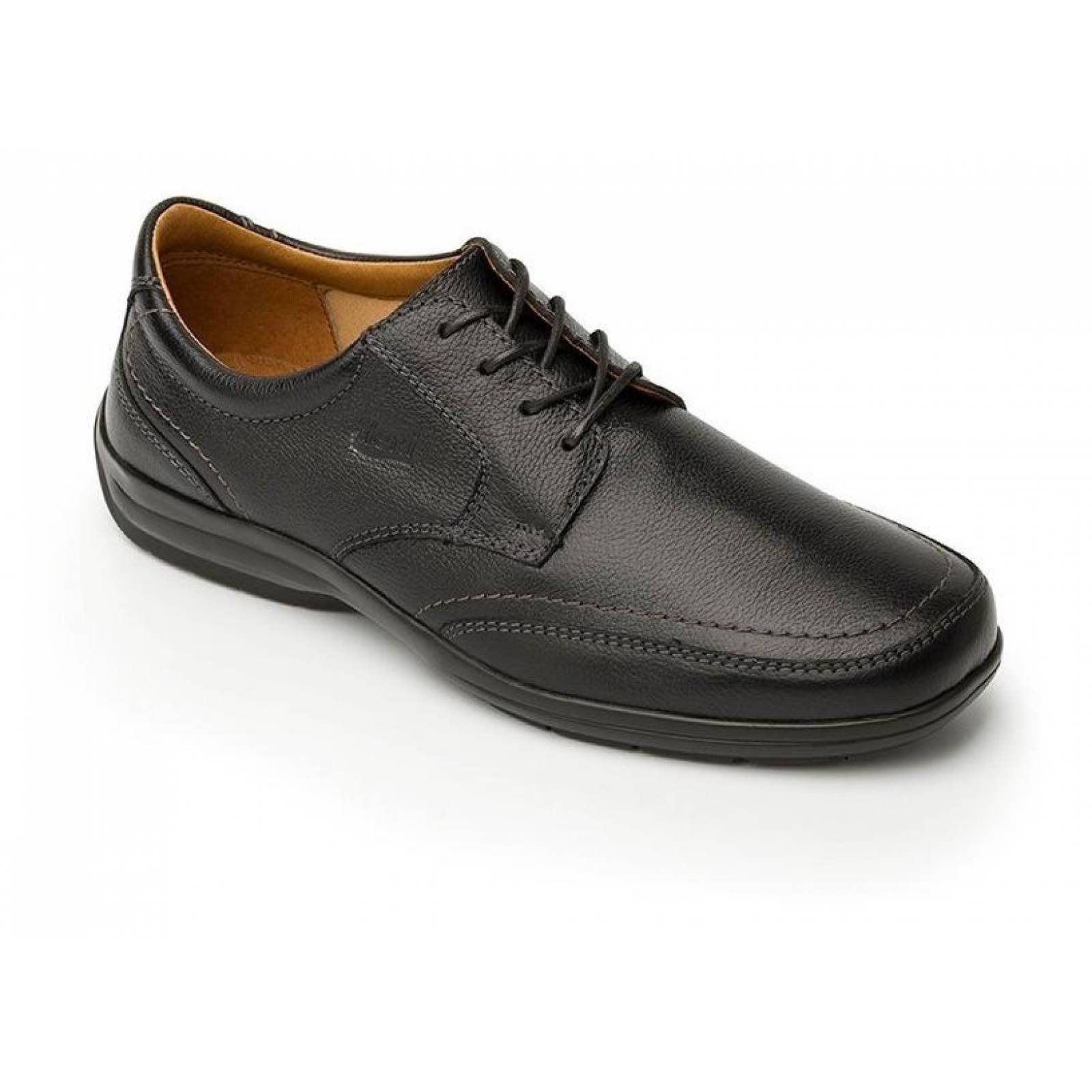 Zapatos Para Hombre Flexi Casuales Piel Negro Confort 