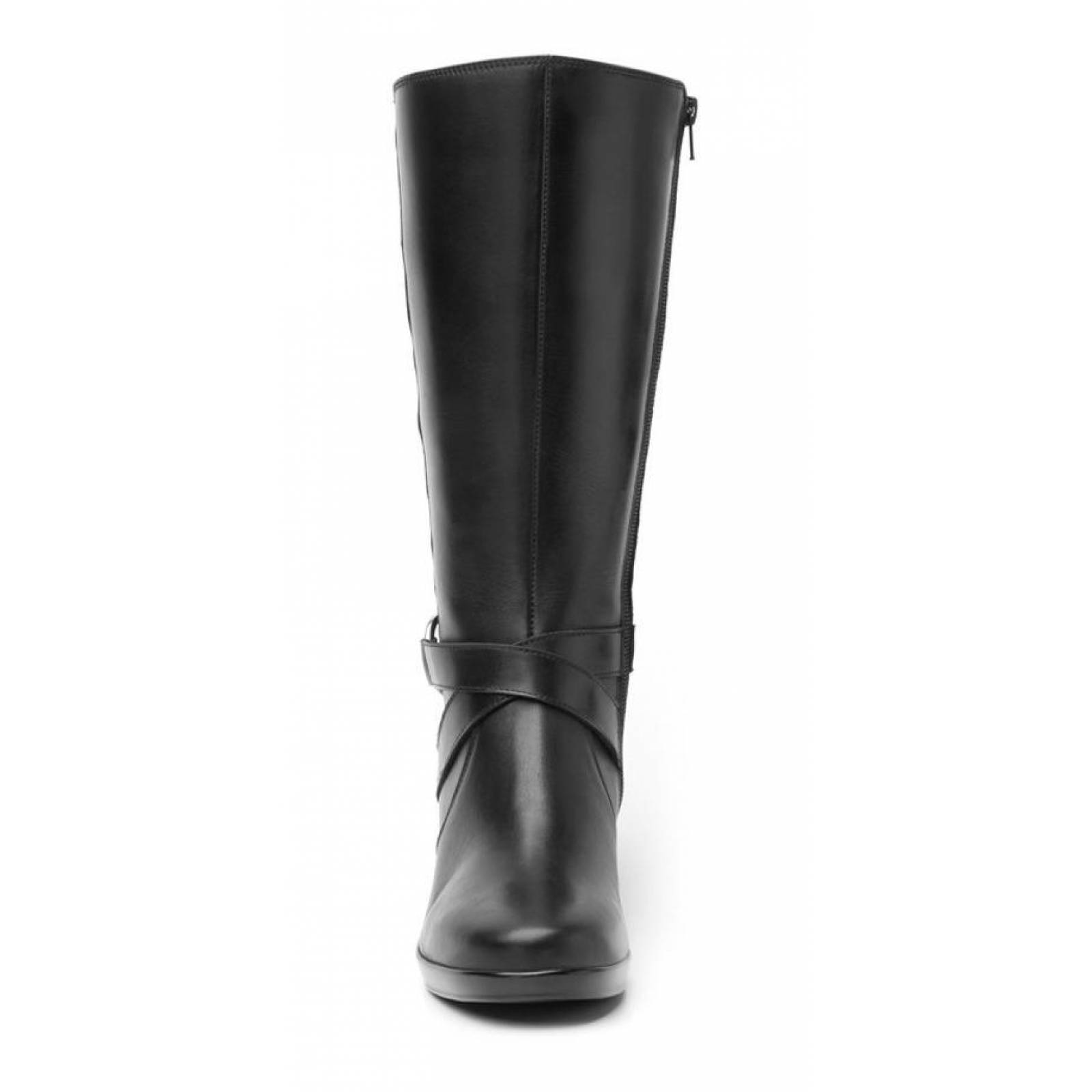 Botas Largas Mujer Dama Flexi Piel Negro Casuales 