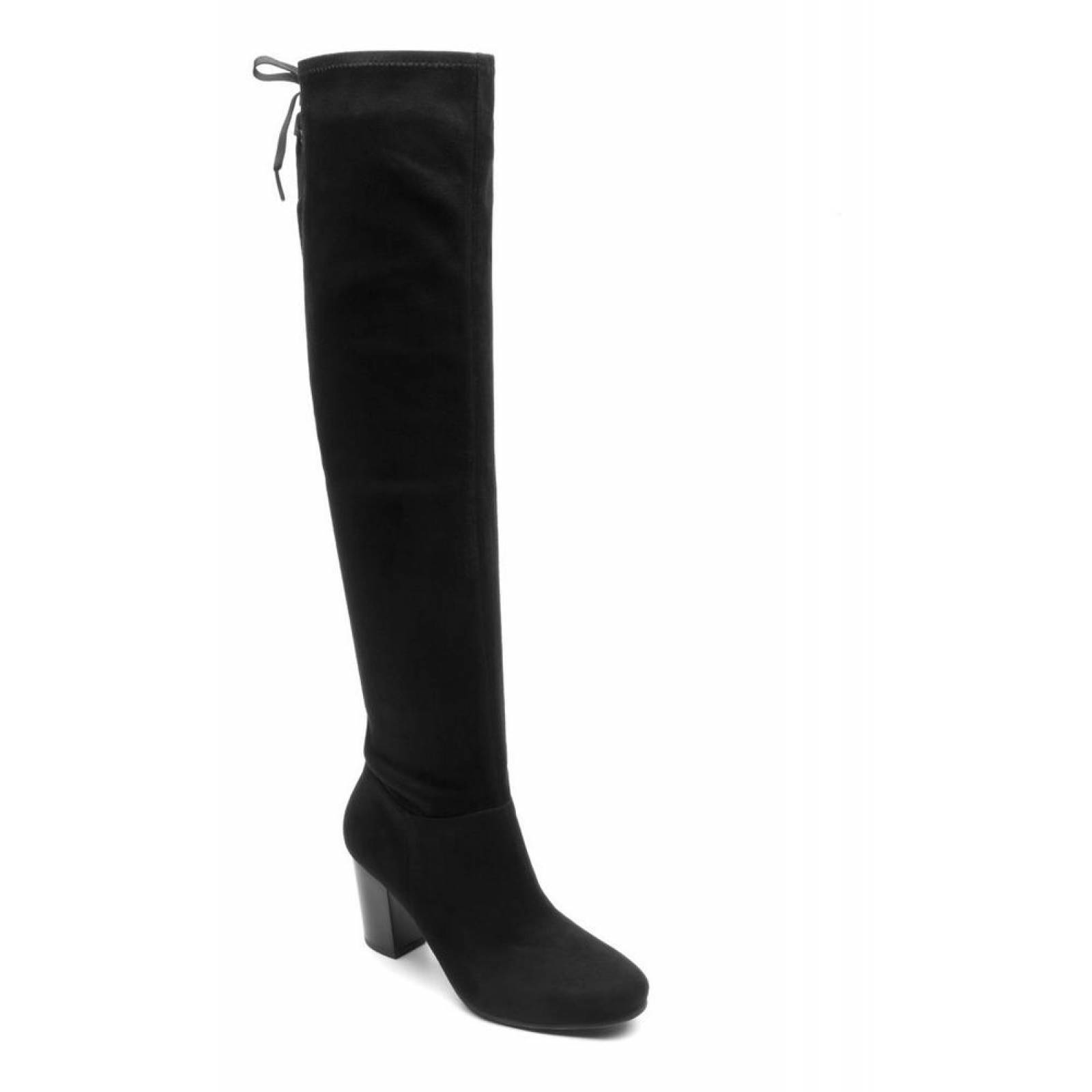 Botas Dama Mujer Largas Flexi Textil Negro Casual