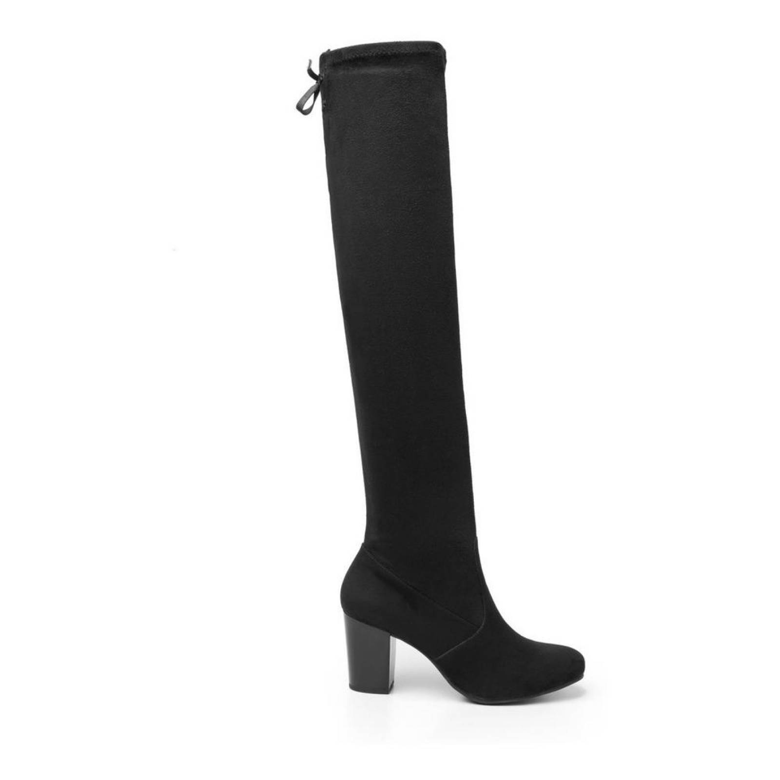 Botas Dama Mujer Largas Flexi Textil Negro Casual