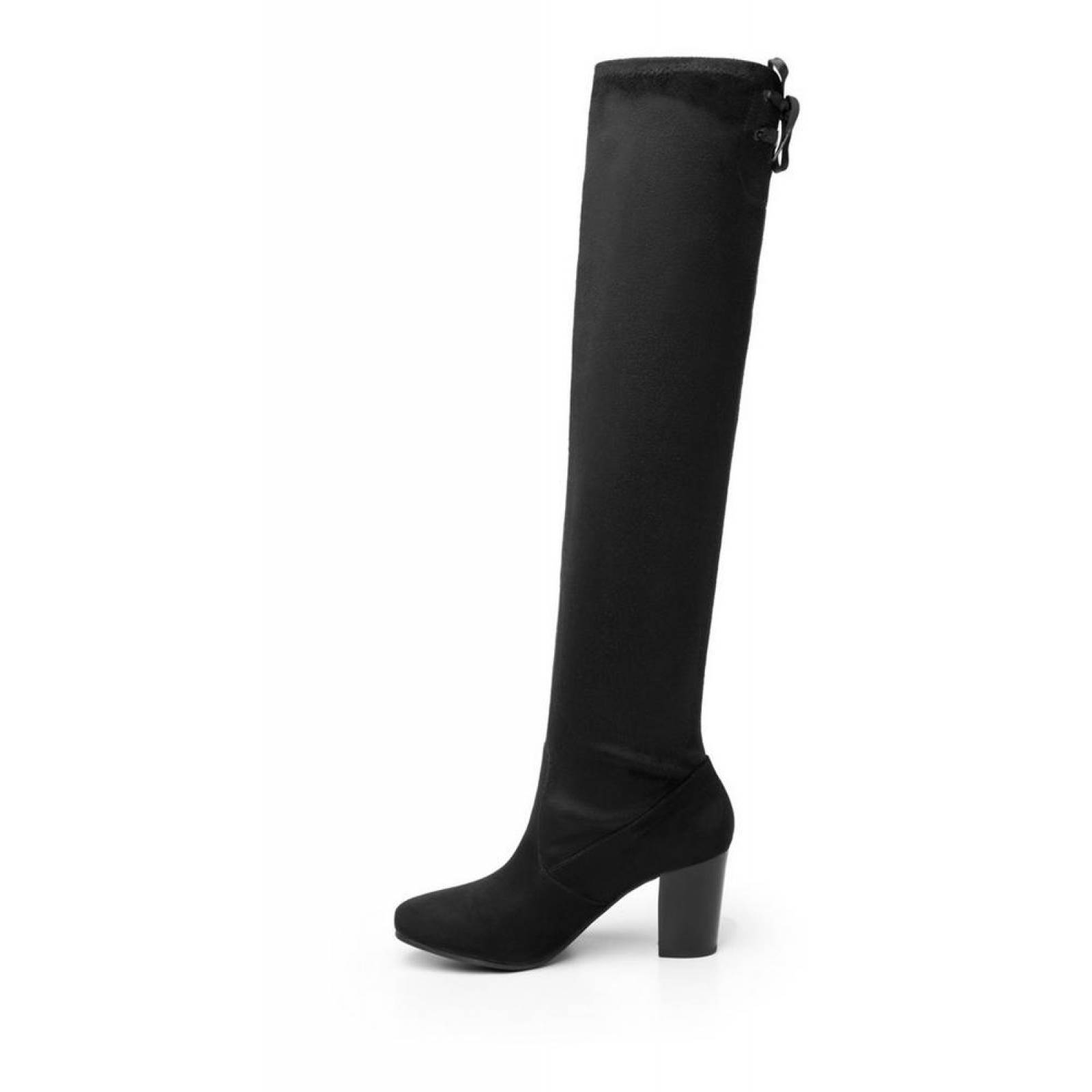 Botas Dama Mujer Largas Flexi Textil Negro Casual