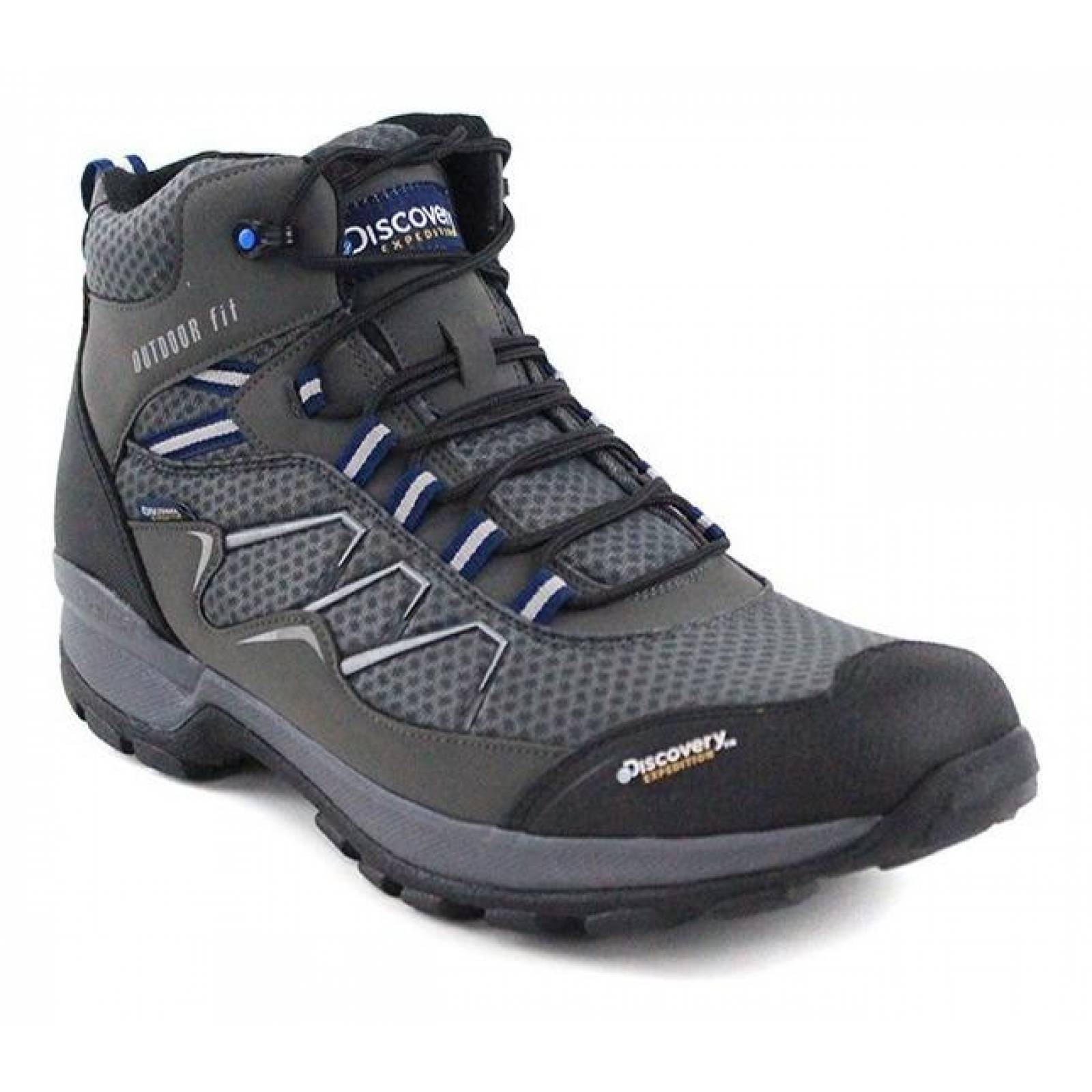 Botas Hombre Caballero Discovery Camping Piel Gris