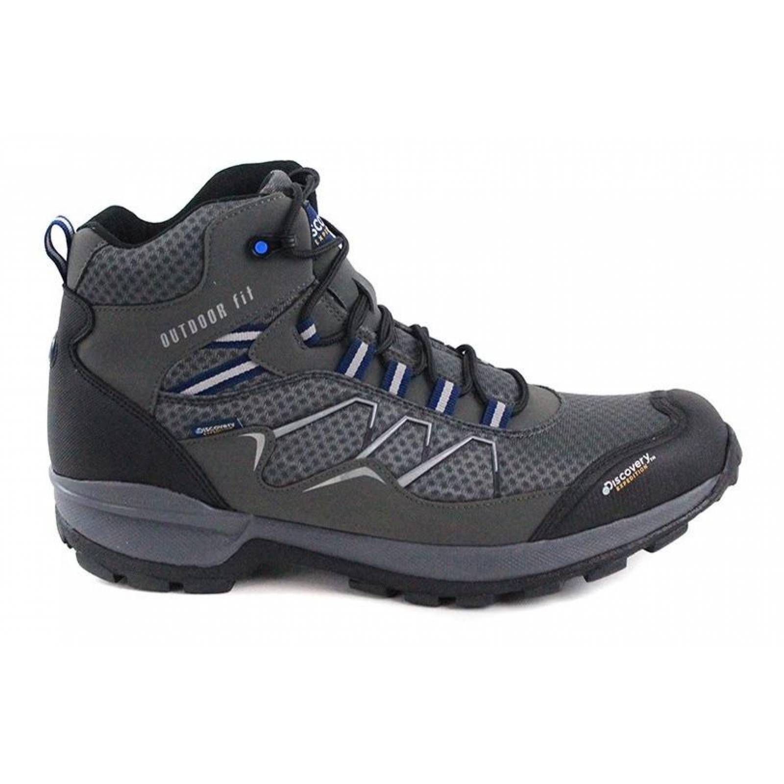 Botas Hombre Caballero Discovery Camping Piel Gris