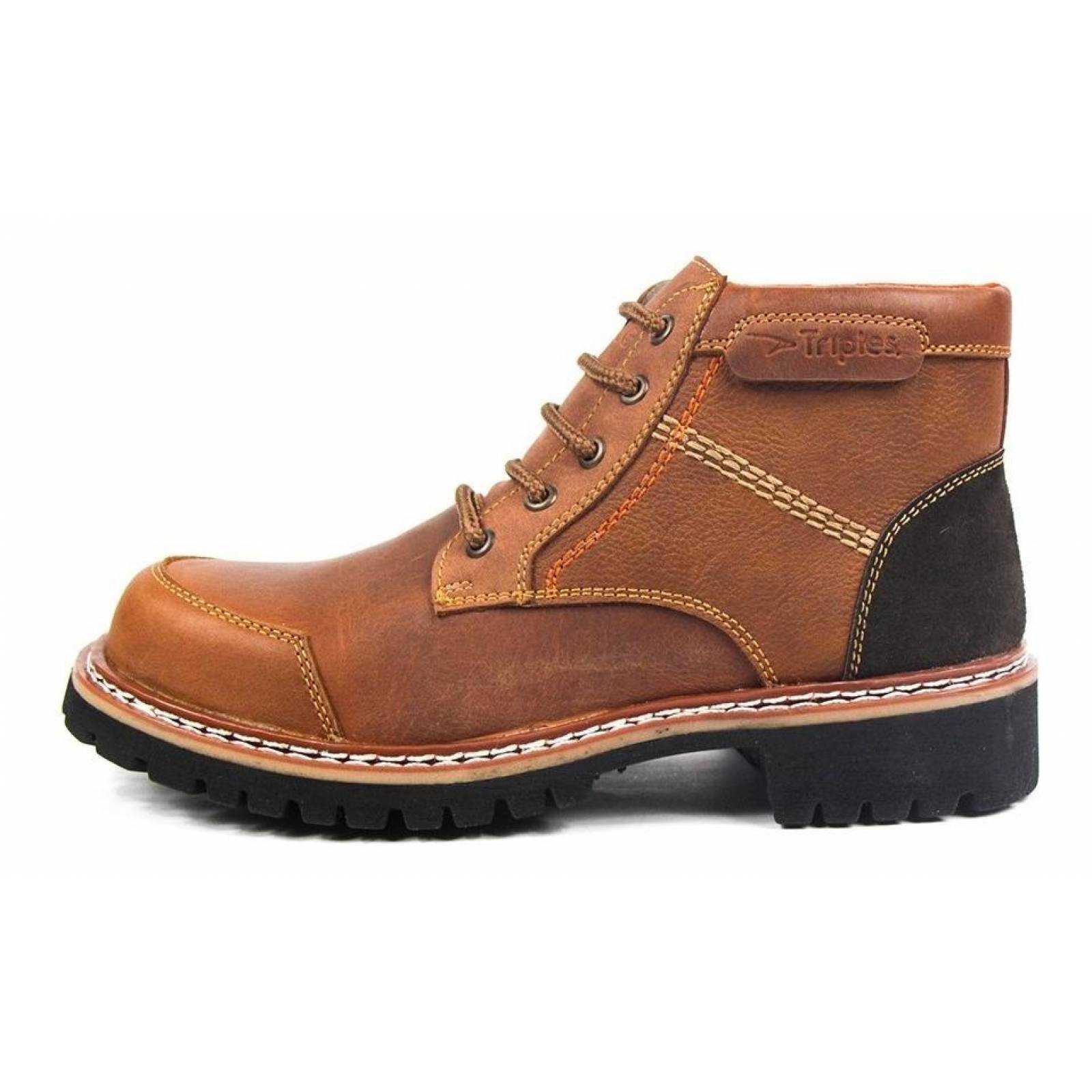 Botas Hombre Caballero Piel Miel Casuales Cómodas 