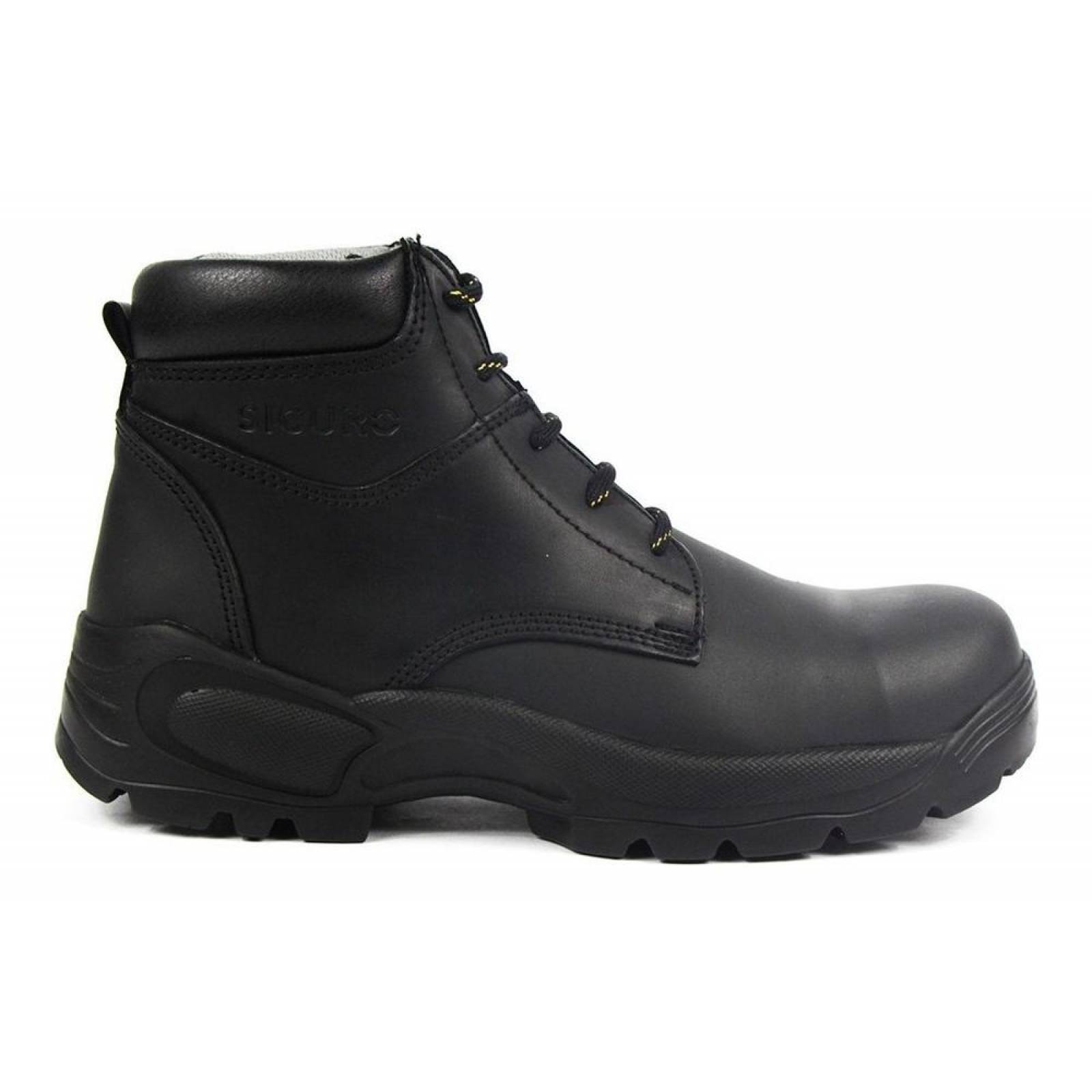 Botas Hombre Caballero Seguridad Industrial Piel Negro Sicur 