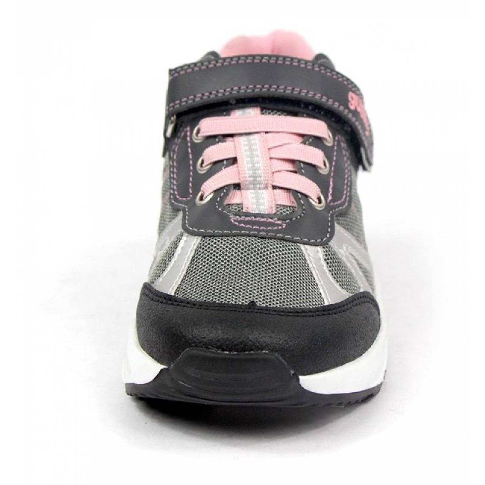 Tenis Para Niña Casuales Textil Gris Cómodos 