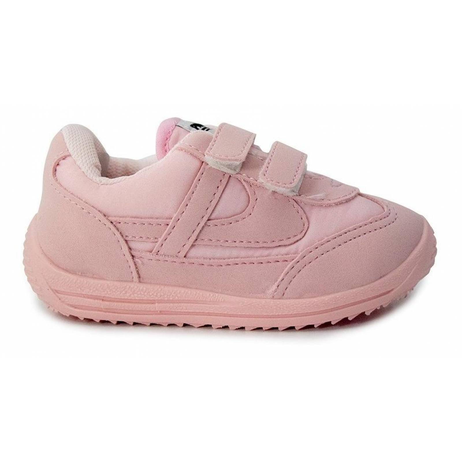 Tenis Bebé Niña Panam 084 Rosa Vlecro Comodo Casual 