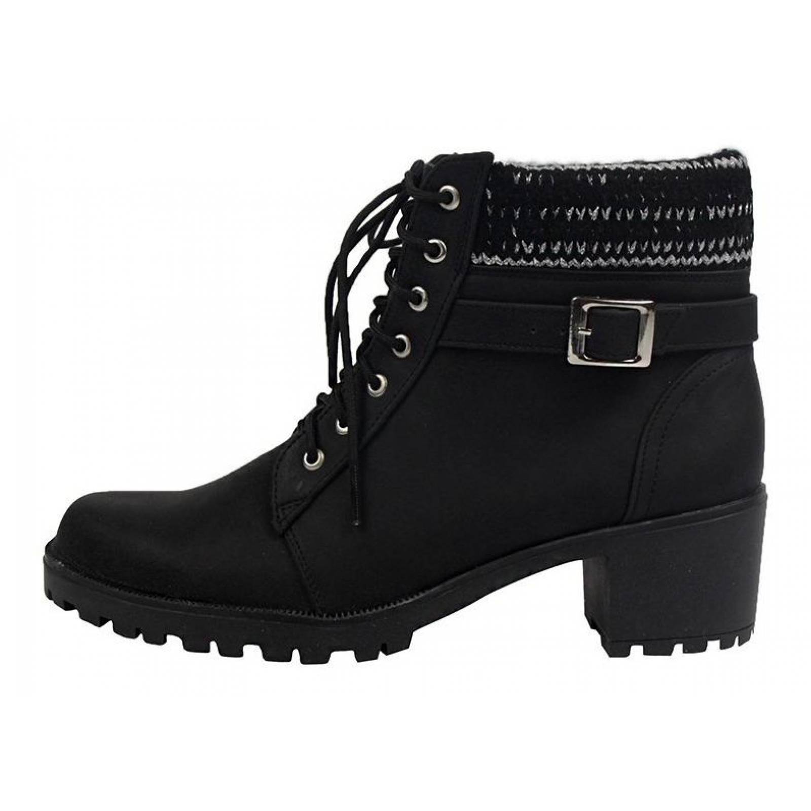 Botines Para Niña Casuales Tropicana Tipo Piel Negros 