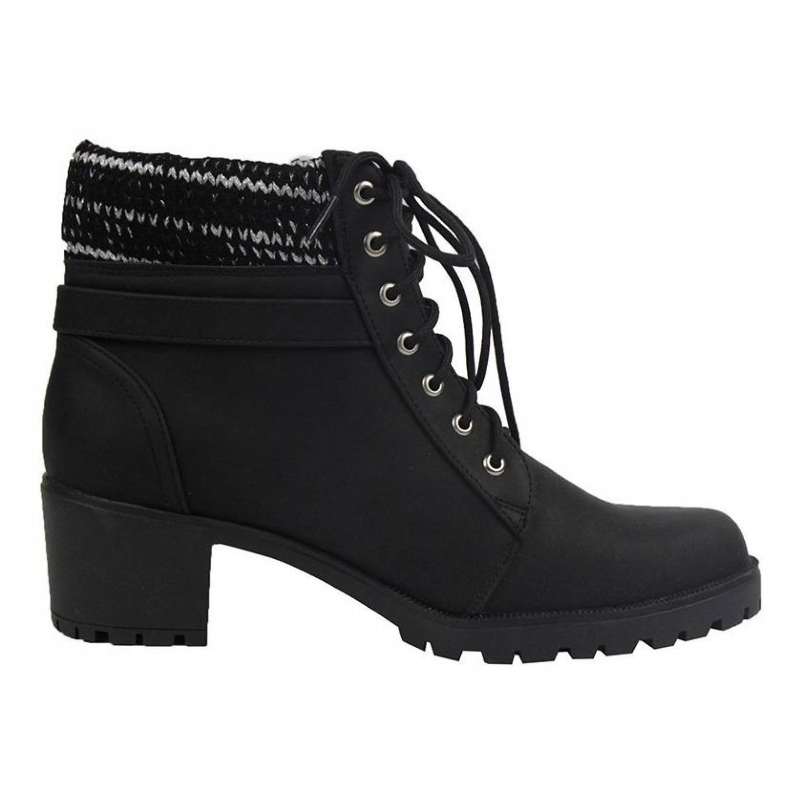 Botines Para Niña Casuales Tropicana Tipo Piel Negros 
