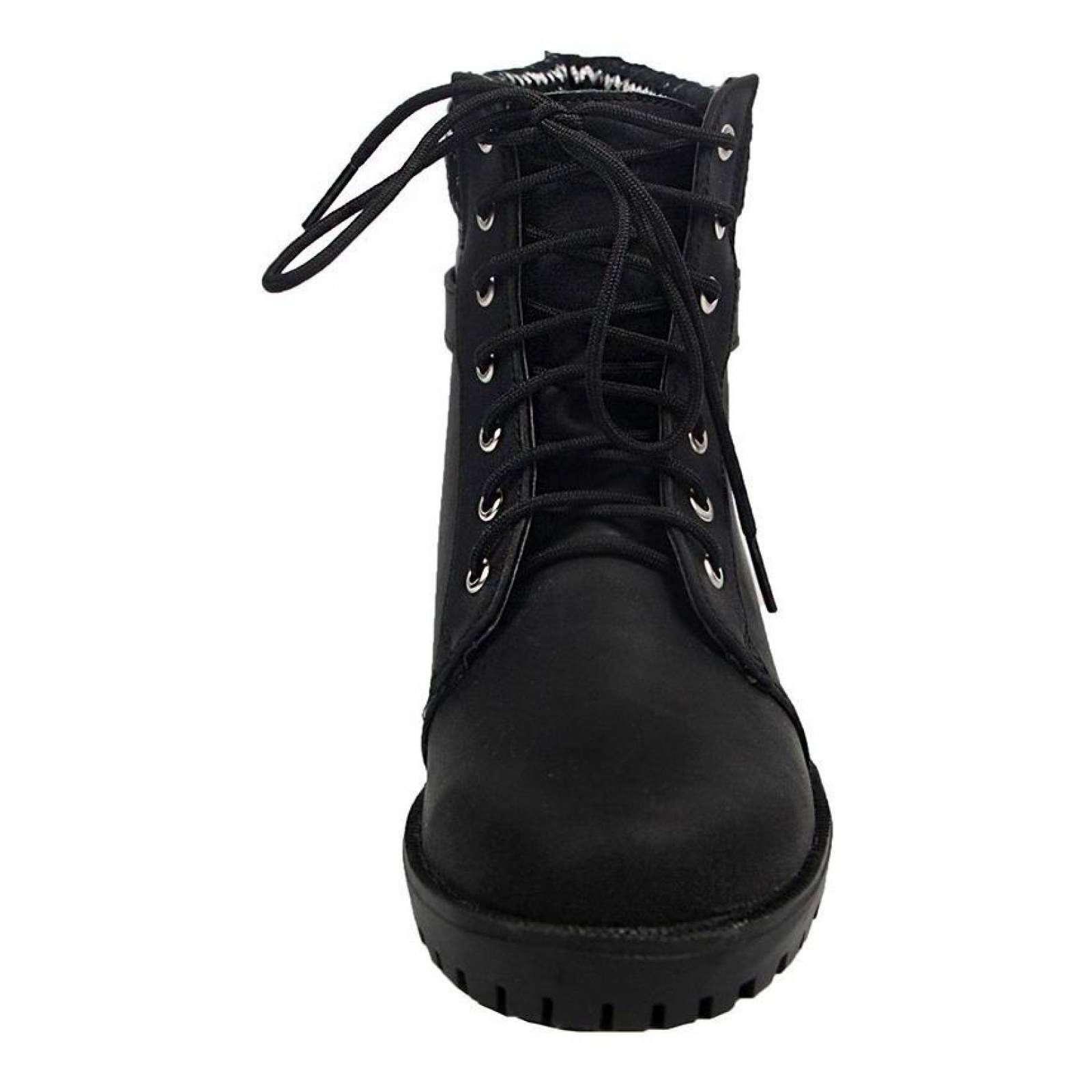 Botines Para Niña Casuales Tropicana Tipo Piel Negros 