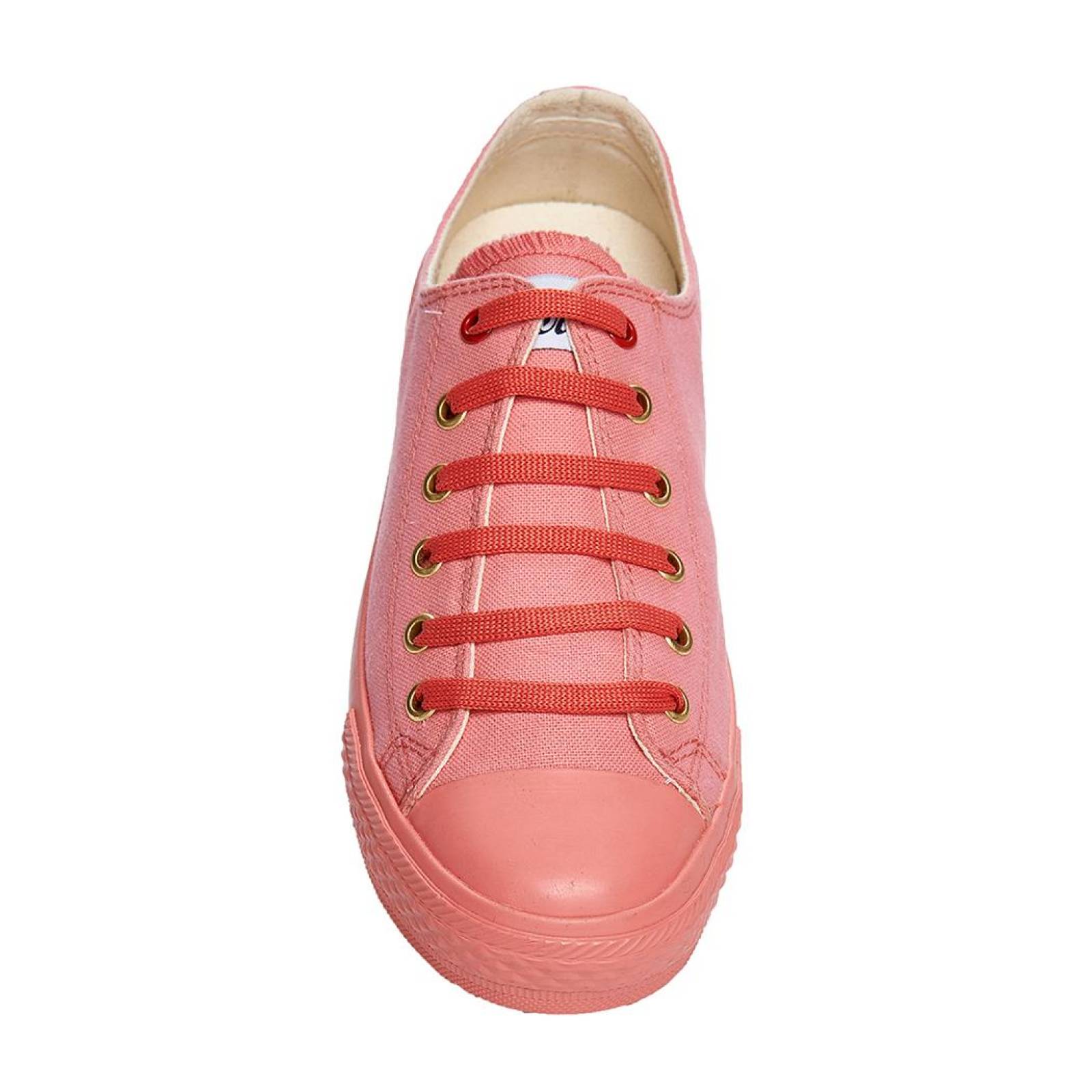 Tenis casual para mujer edición Coca Cola elaborados en Textil, color coral 