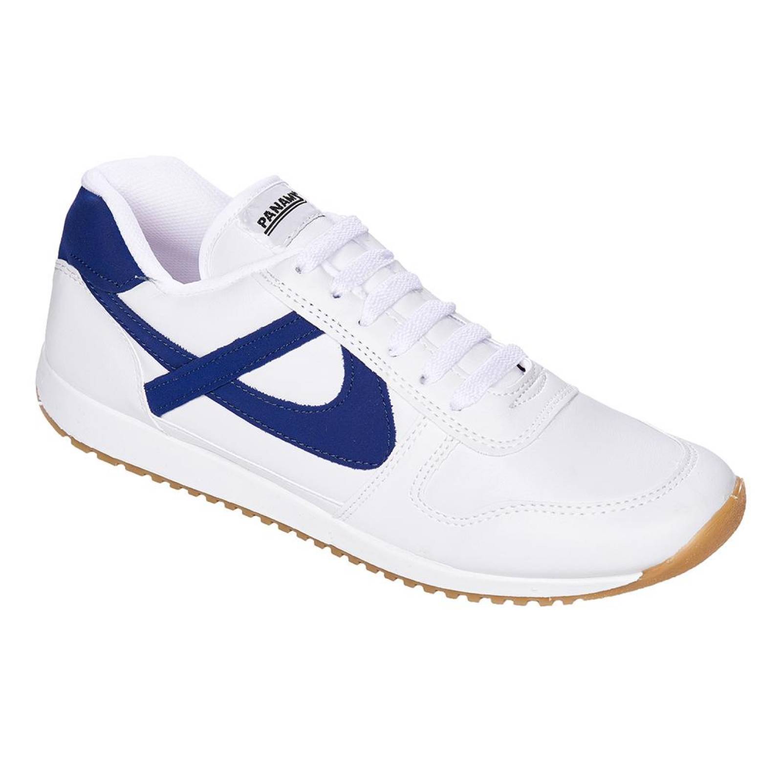 Tenis para hombre Panam (Unisex Adulto) Tipo Piel Blanco Casual Cómodo 