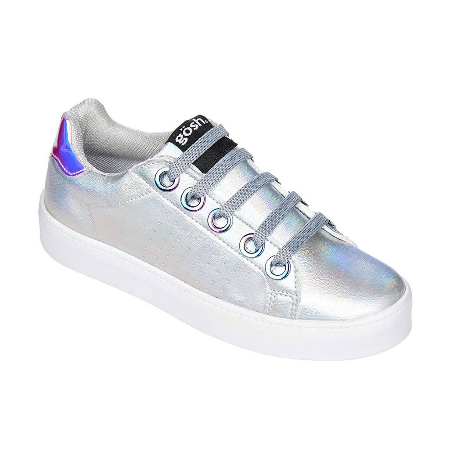 Tenis de Plataforma para Mujer Tecnopiel Color Plata 