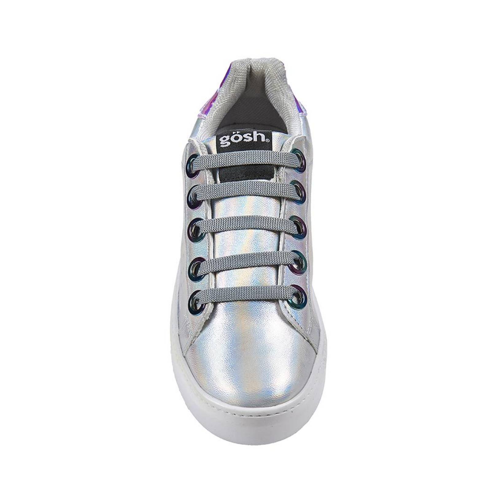 Tenis de Plataforma para Mujer Tecnopiel Color Plata 