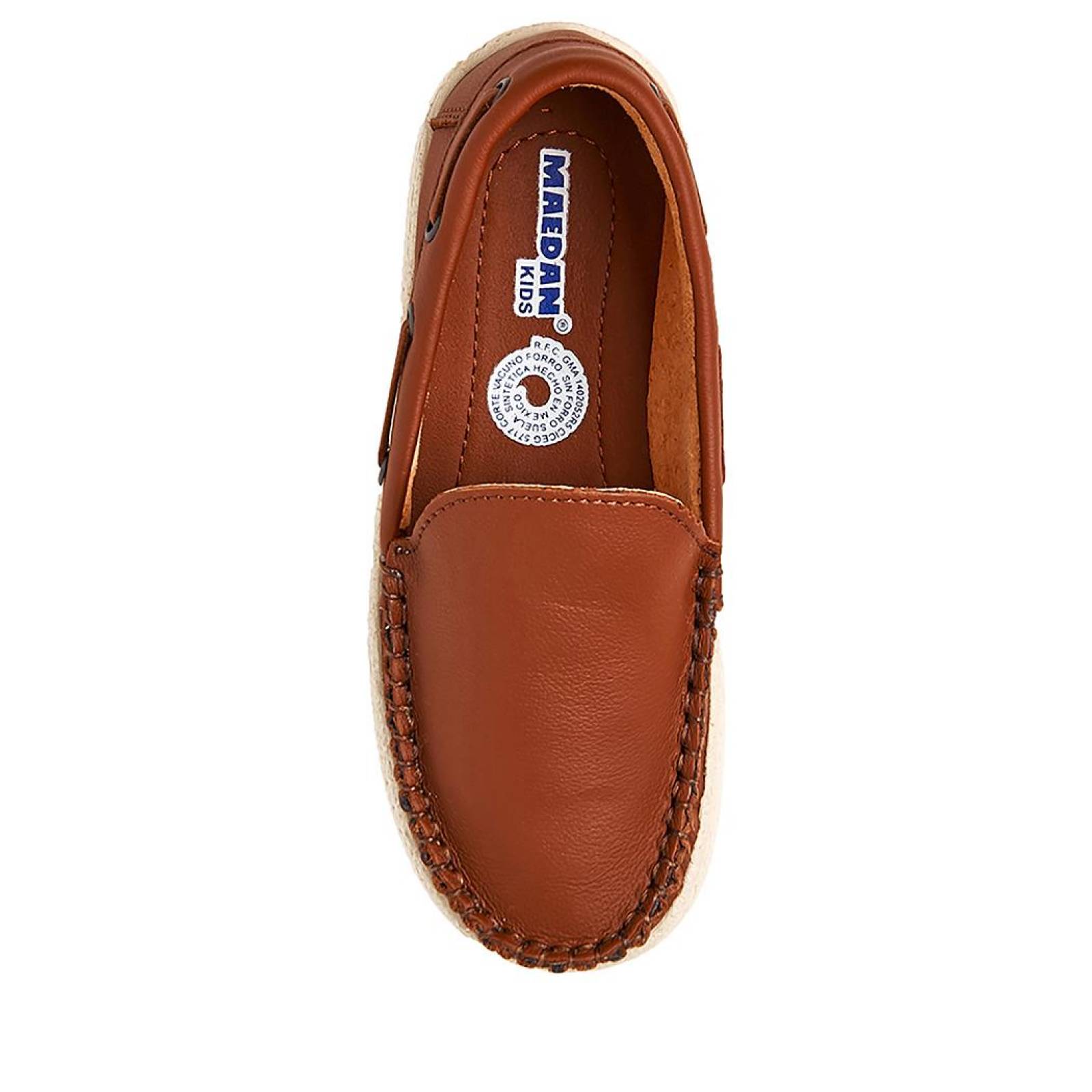 Mocasín Para Niño Piel Color Miel Casual / Formal Cómodo 