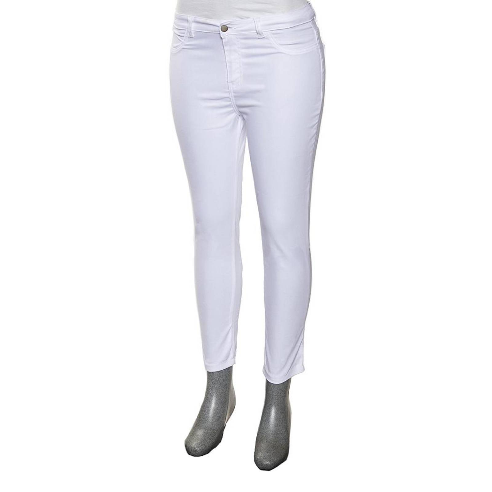 Jeans para Mujer Skinny Suave y elástico en Stretch Push Up Blanco 