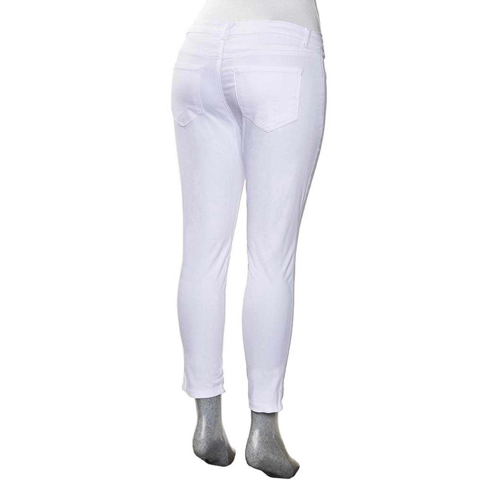 Jeans para Mujer Skinny Suave y elástico en Stretch Push Up Blanco 