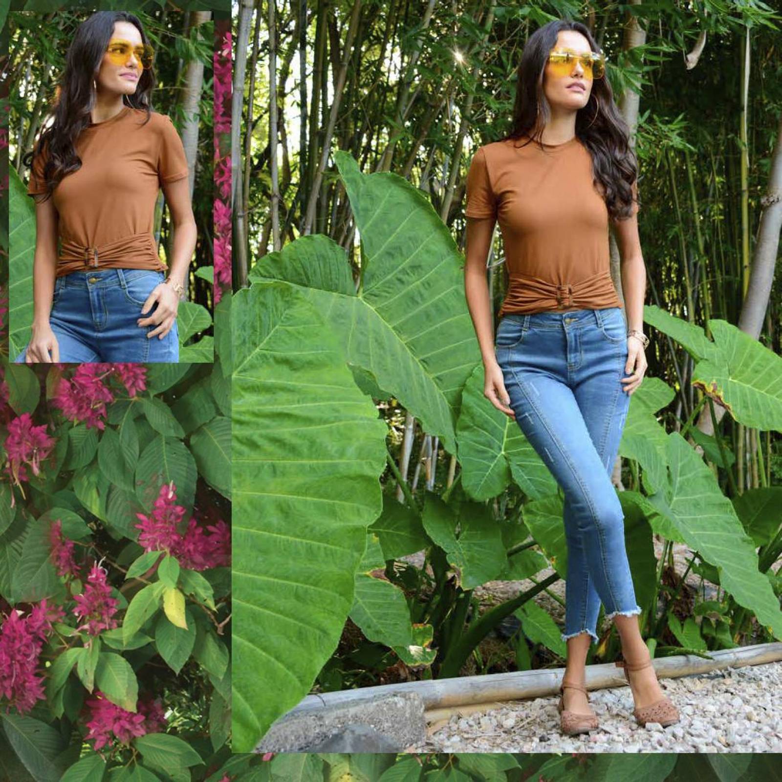 Blusa Para Mujer Casual Con Herraje Manga Corta Juvenil 