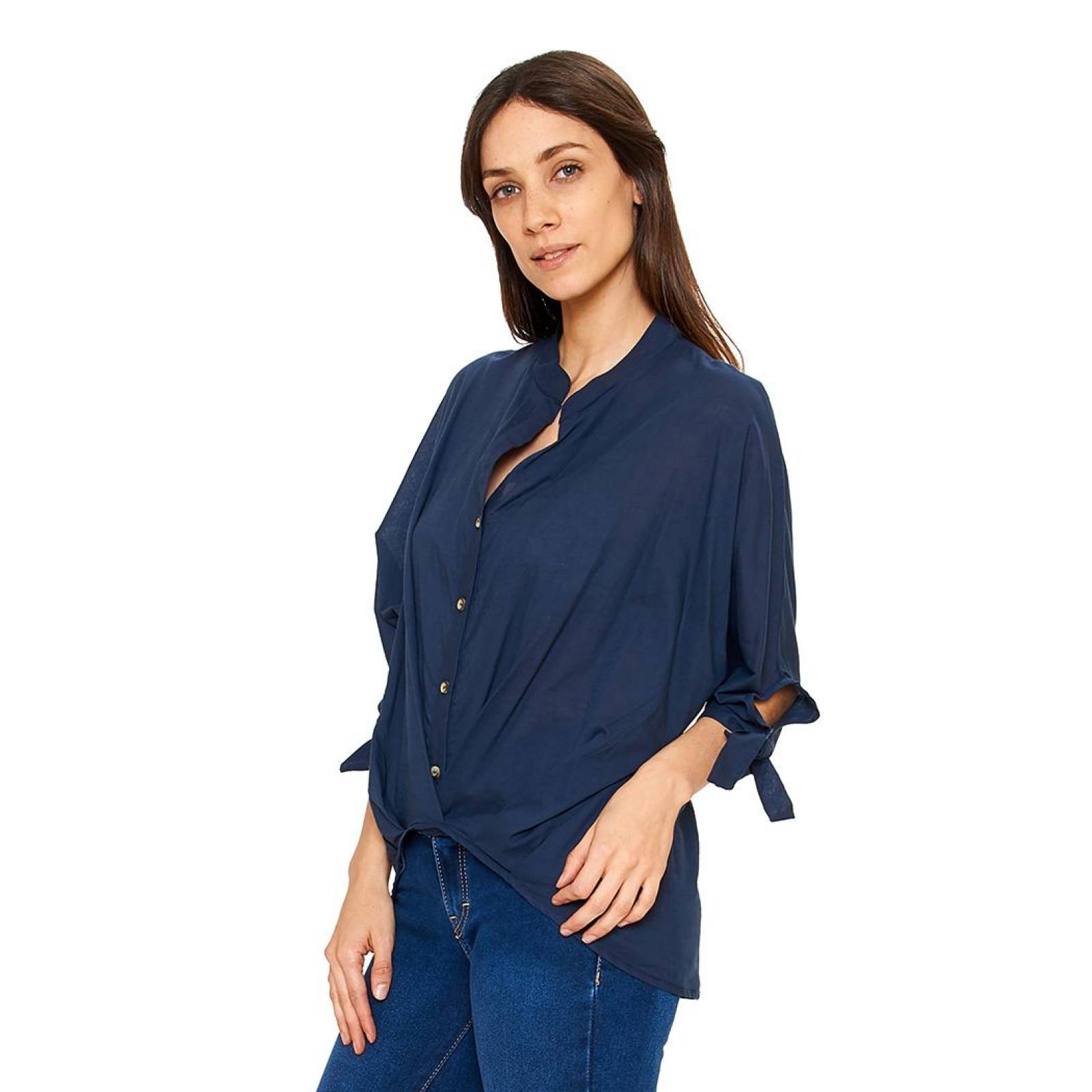 Blusa Estilo Camisa Amplia Mujer Casual Ligera Cómoda