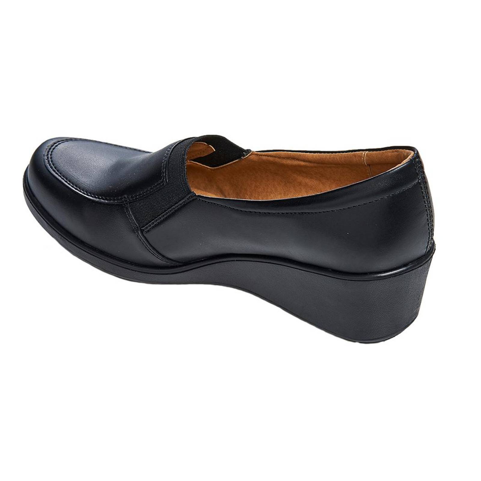 Zapato con Plataforma Mujer Formal Tipo Piel Negro 