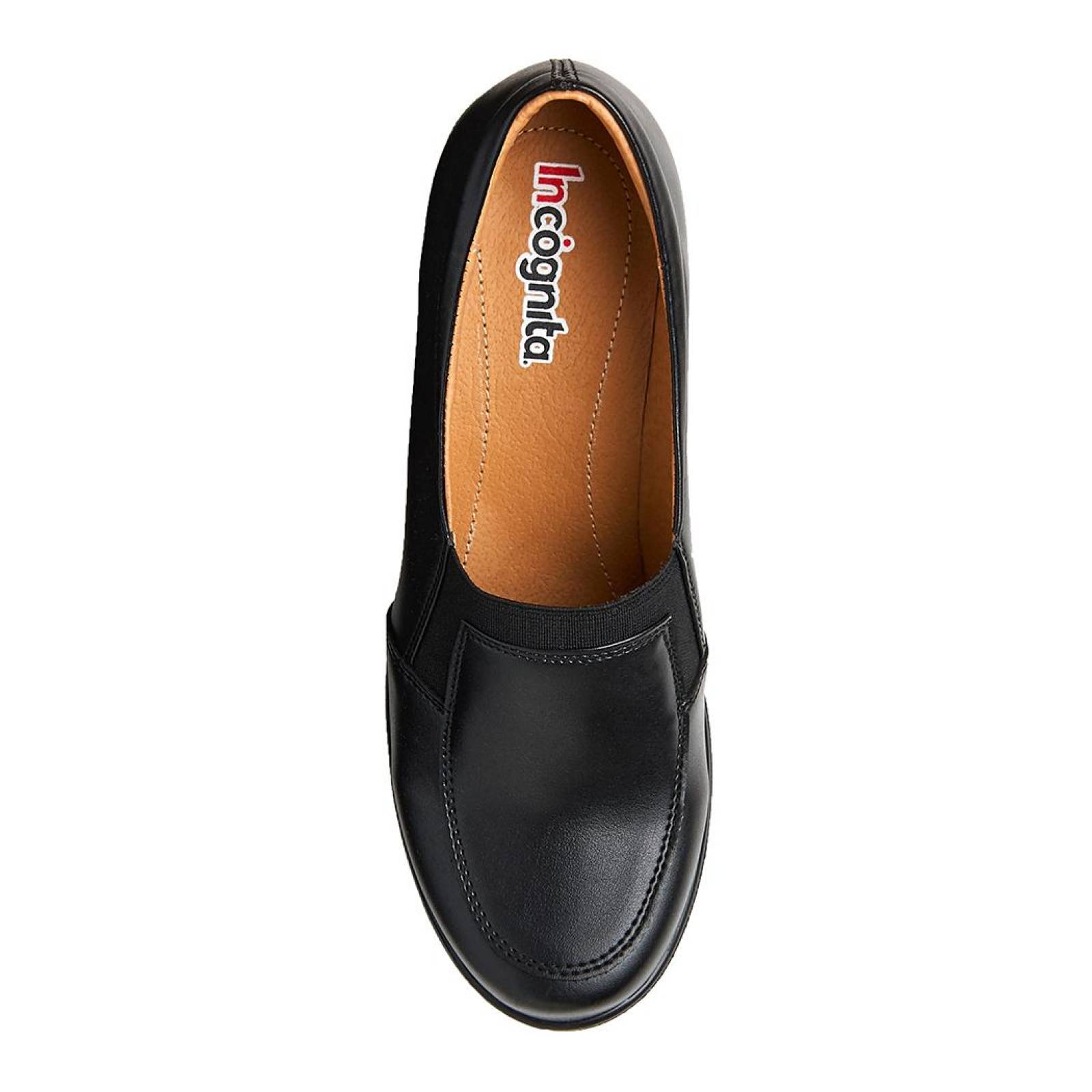 Zapato con Plataforma Mujer Formal Tipo Piel Negro 