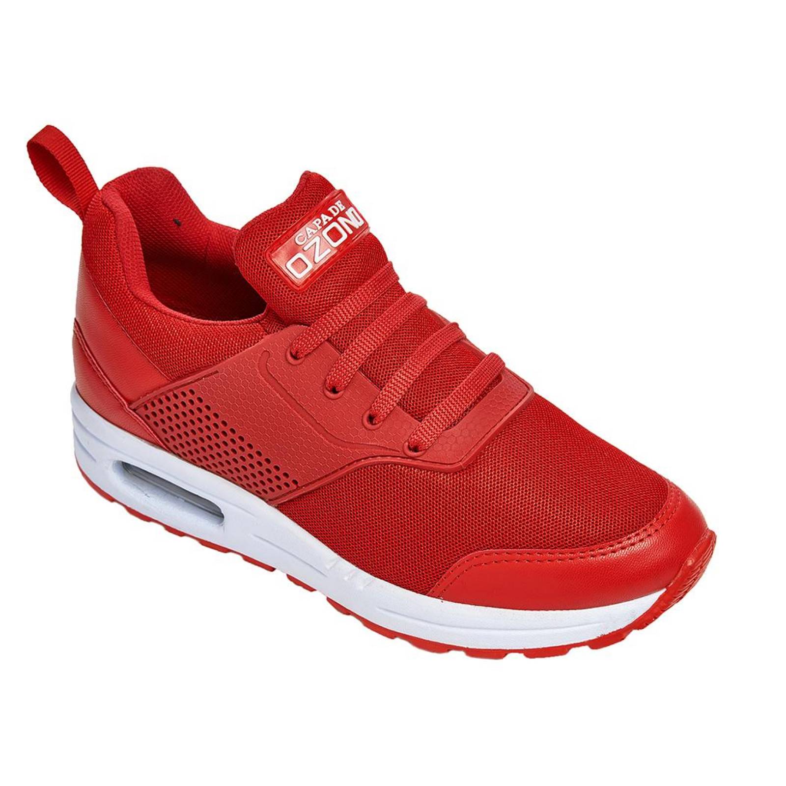 Tenis Mujer Moda Casual y Deportivo Textil Rojo 