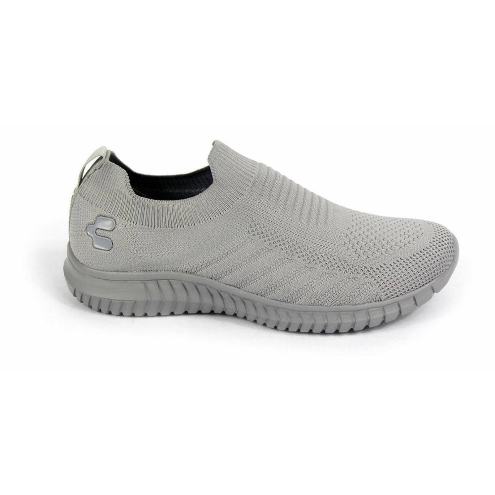 Tenis Mujer Dama Charly Textil Gris Deportivos Cómodos 