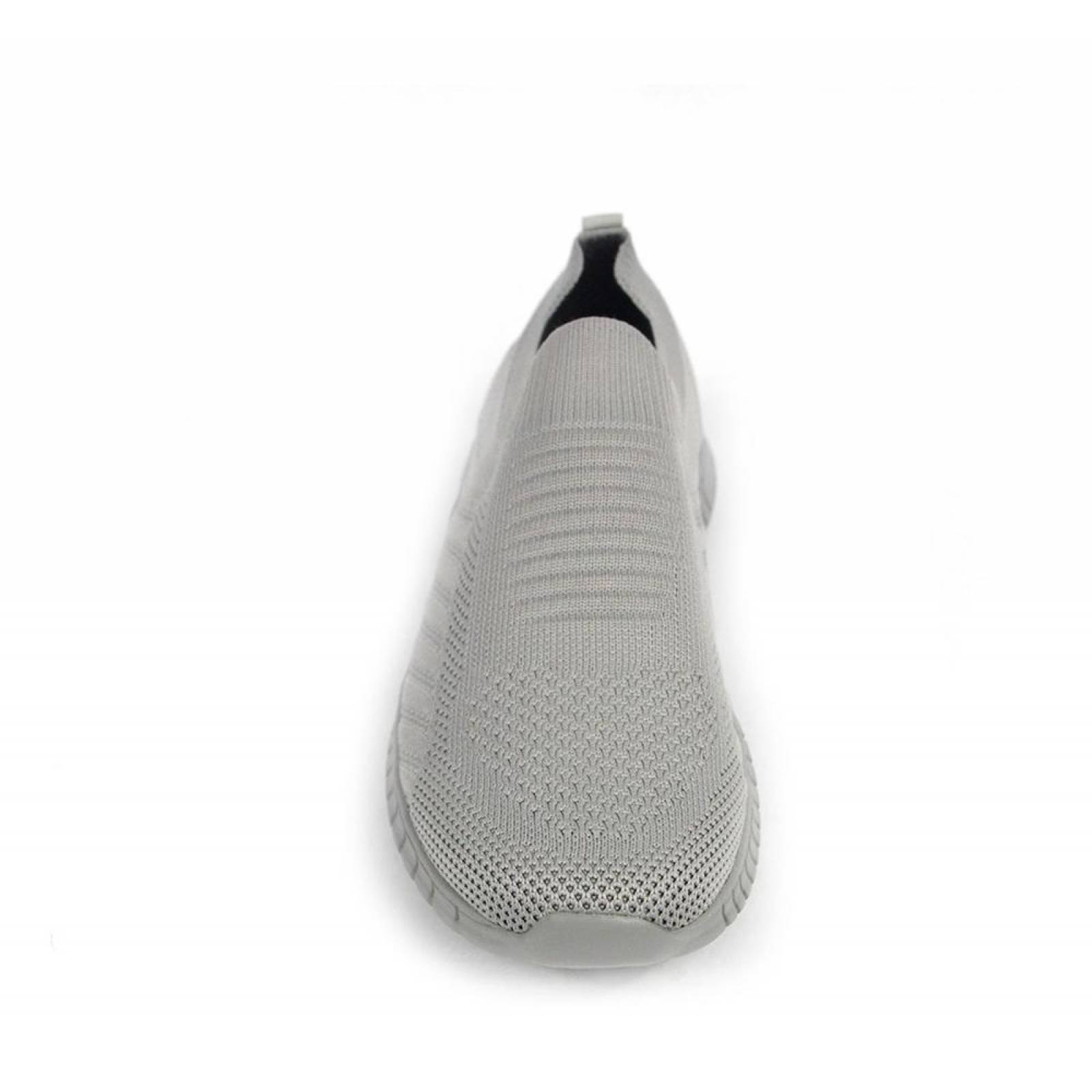 Tenis Mujer Dama Charly Textil Gris Deportivos Cómodos 