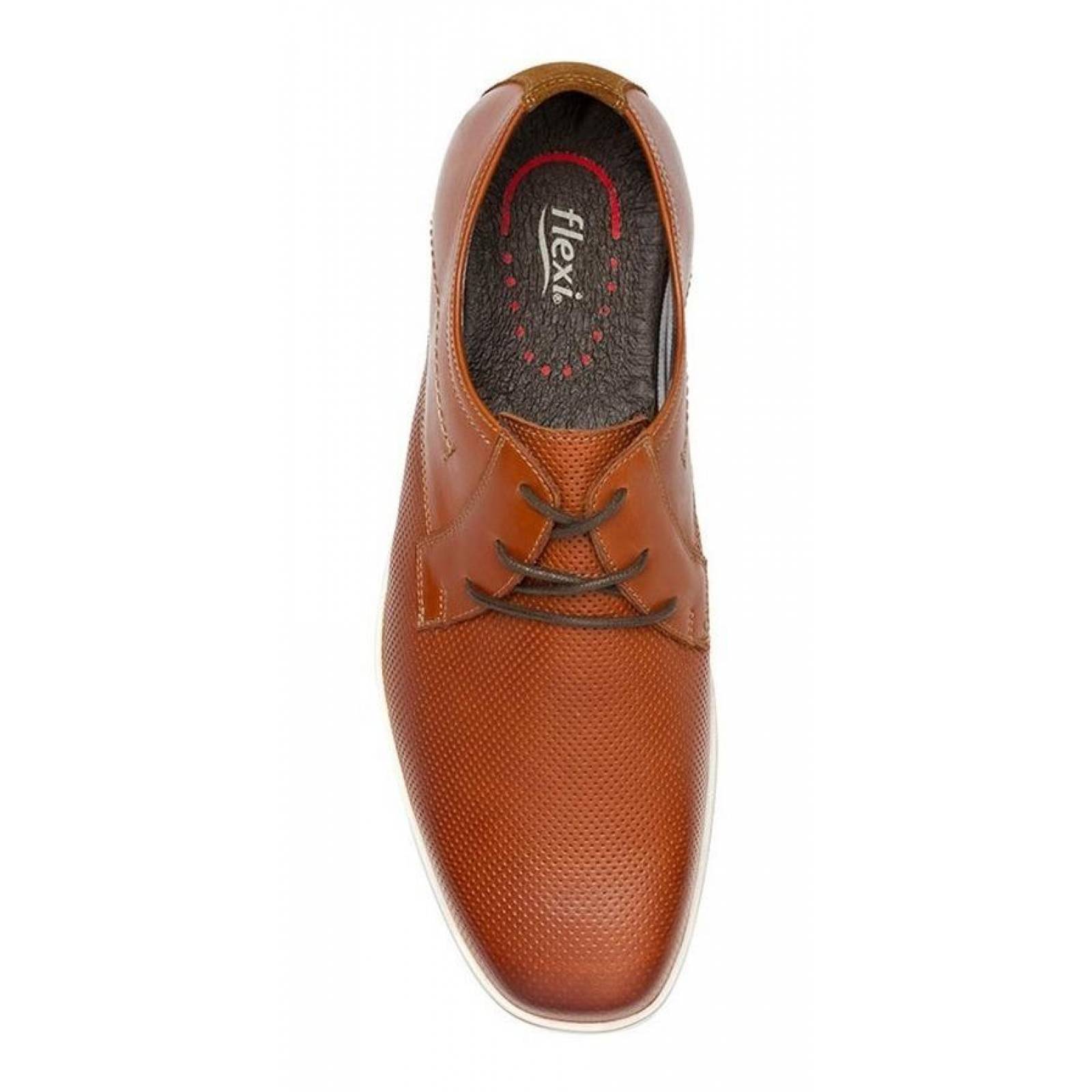 Calzado Hombre Caballero Zapato Formal Flexi Piel Cafe Comod 