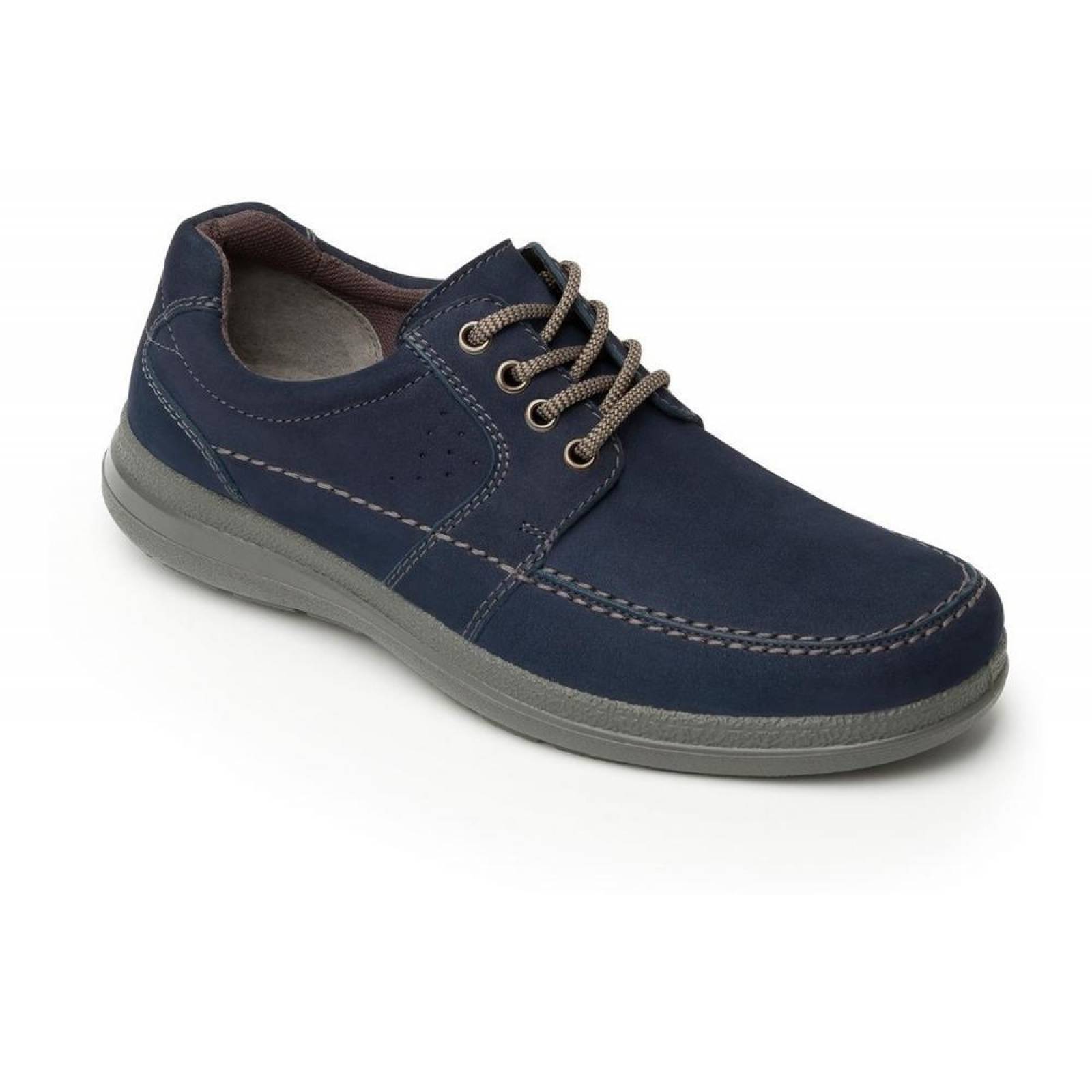 Calzado Hombre Caballero Zapato Flexi Nobuck Azul Comodo 