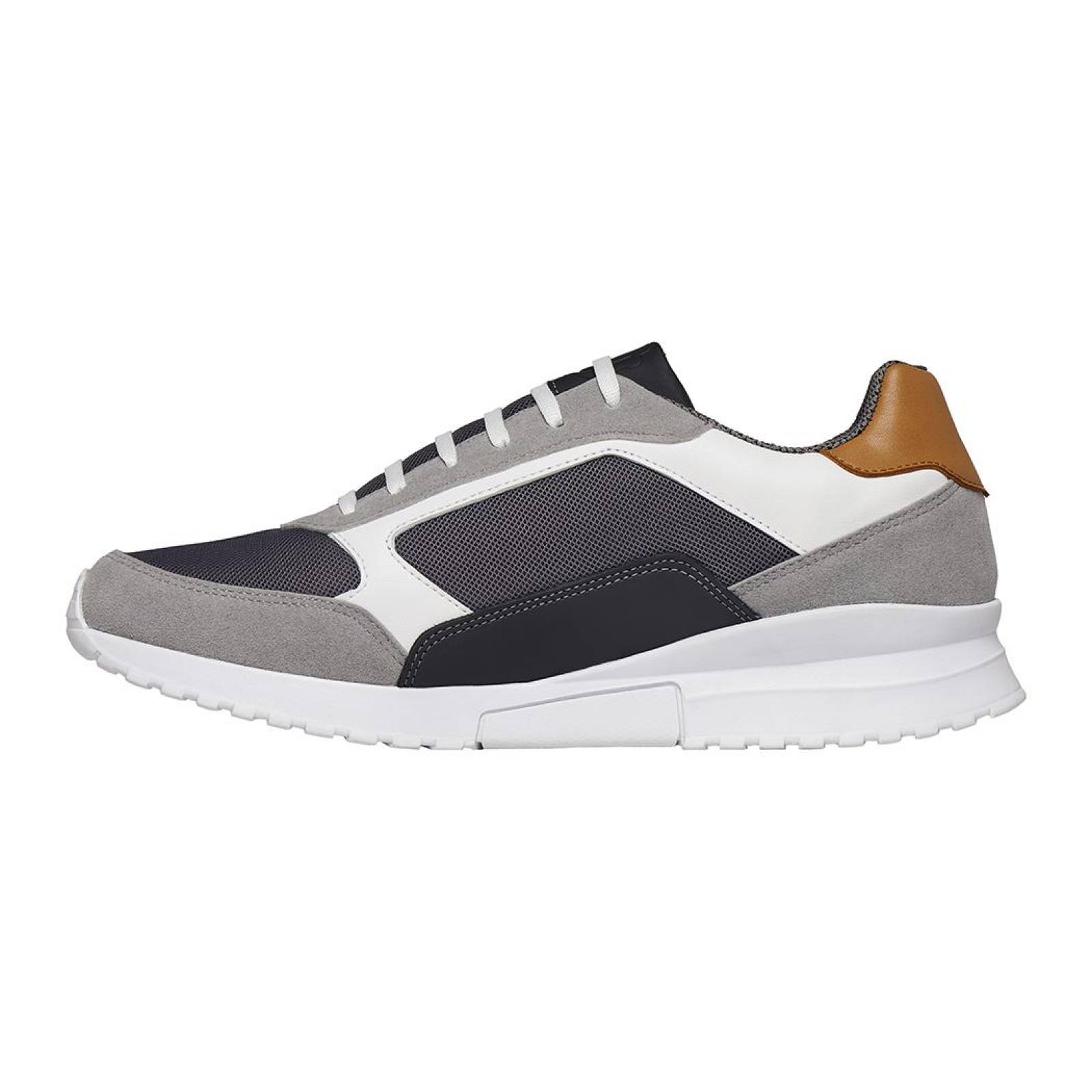 Tenis Casuales What's Up moda para Hombre, PLOMO, TEXTIL 