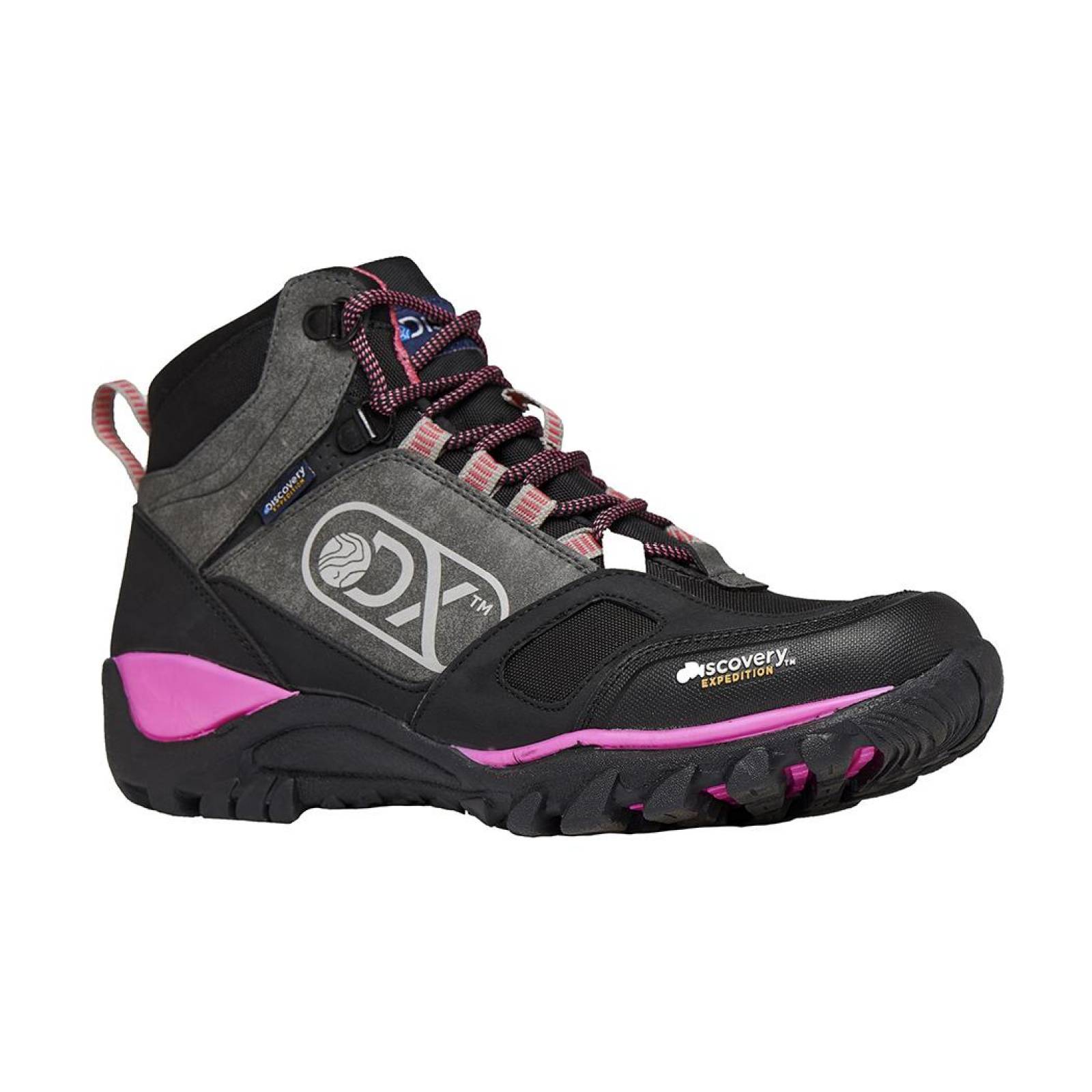 Bota Mujer Discovery Expedition Camping Piel Gris Cómoda 