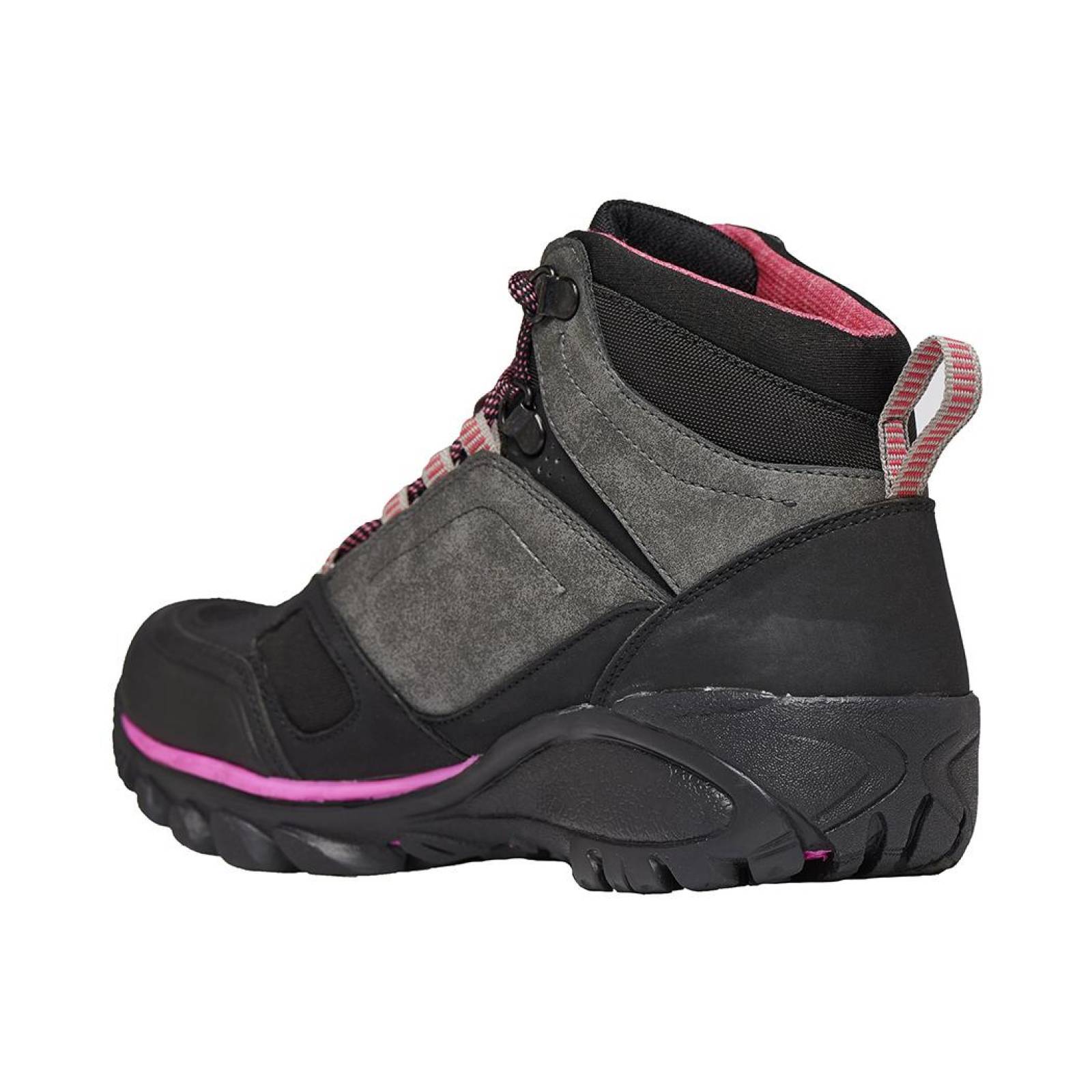 Bota Mujer Discovery Expedition Camping Piel Gris Cómoda 