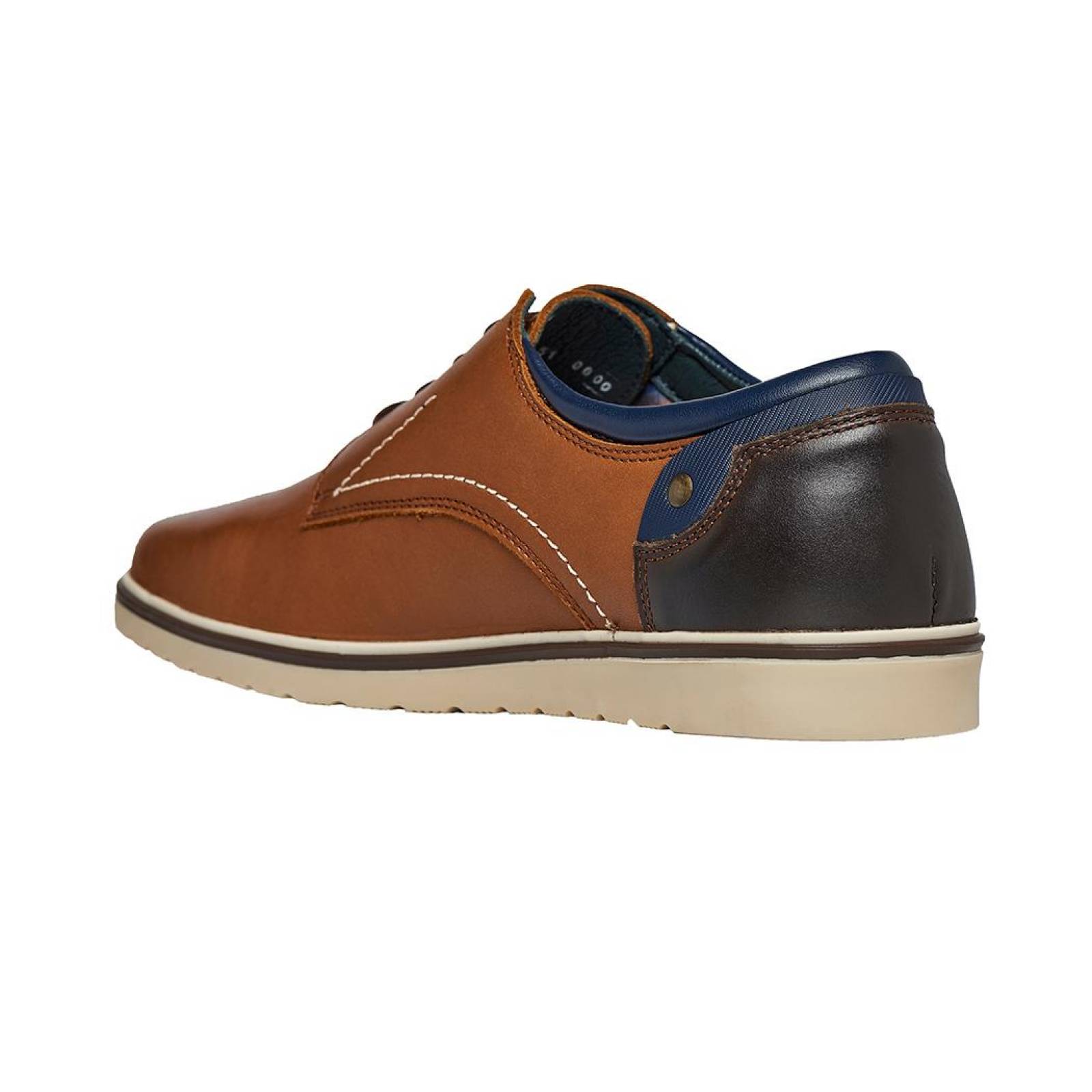Zapatos Casuales, agujetas moda para Hombre, AVELLANA, PIEL 