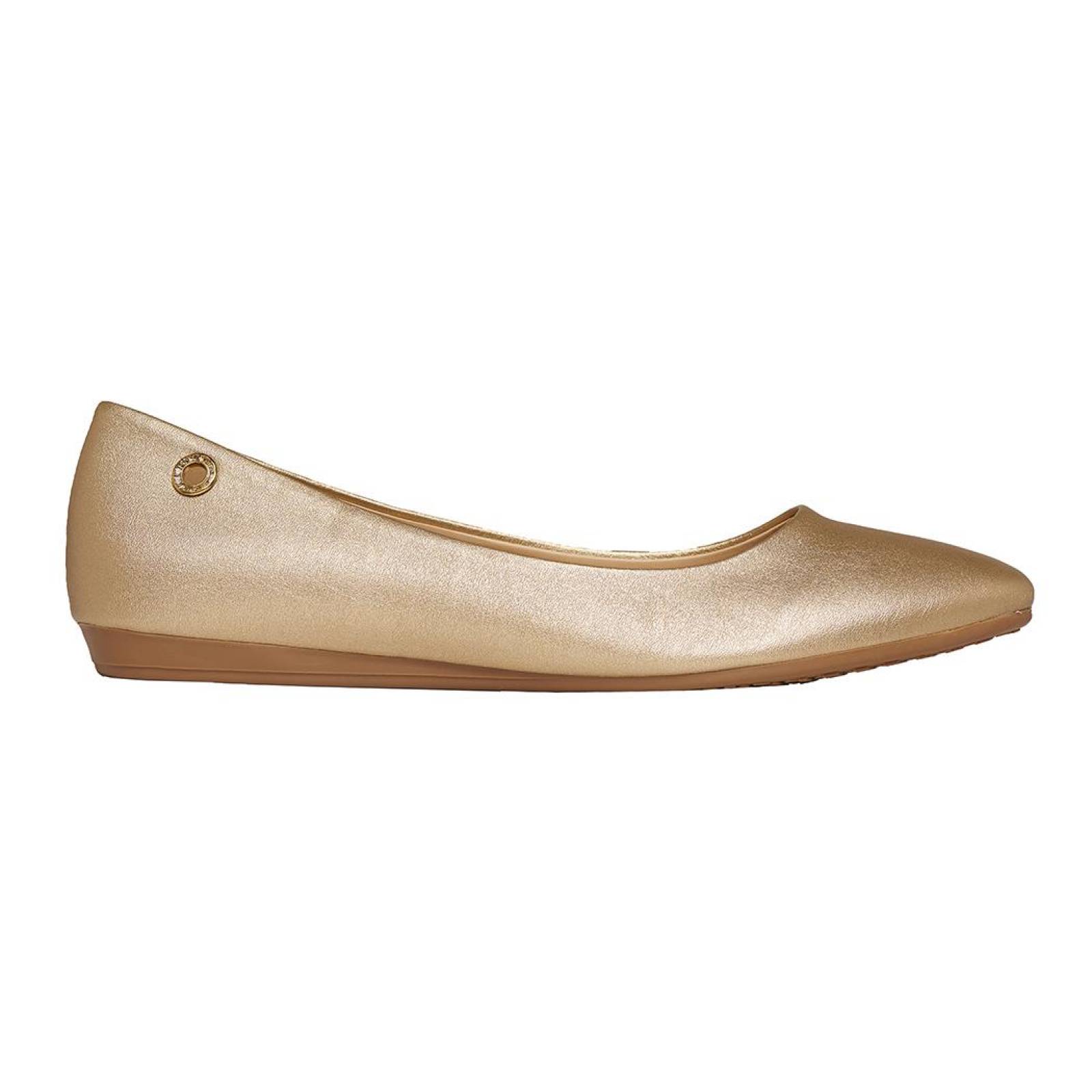 Flats Clásicos Tipo Piel Oro Moda Casual Juvenil Clasben 