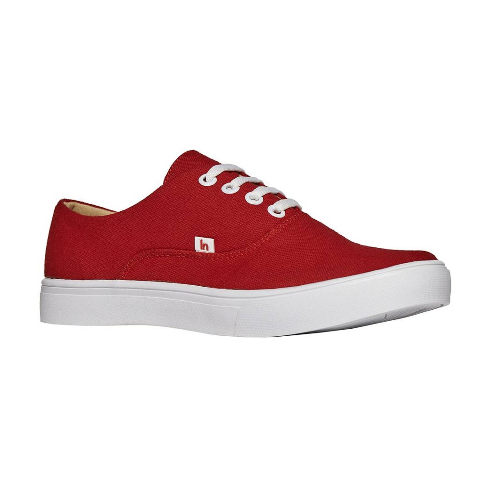 Tenis Mujer 2x1 Ligeros Básicos Lona Rojo/Negro Moda Casual 