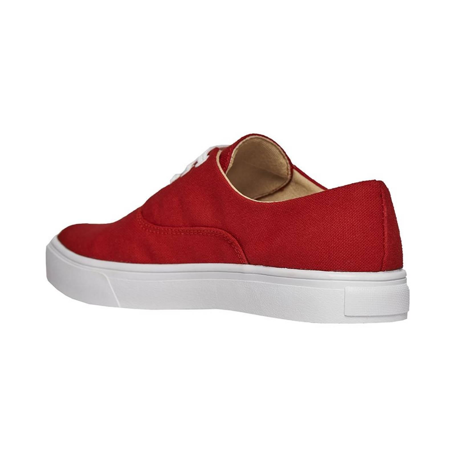 Tenis Mujer 2x1 Ligeros Básicos Lona Rojo/Negro Moda Casual 