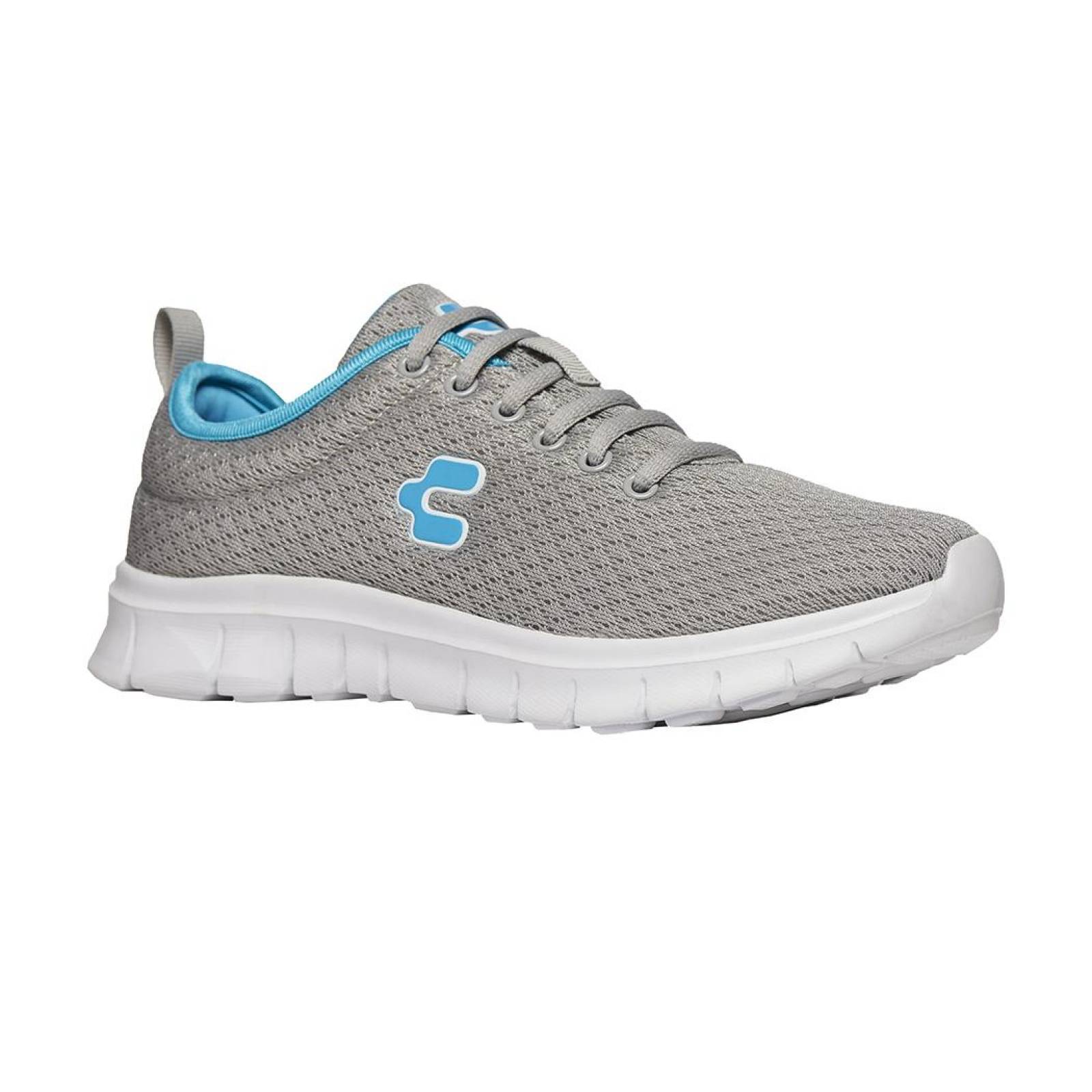 Tenis Mujer CHARLY Clásicos Textil Gris Cómodos Deportivos