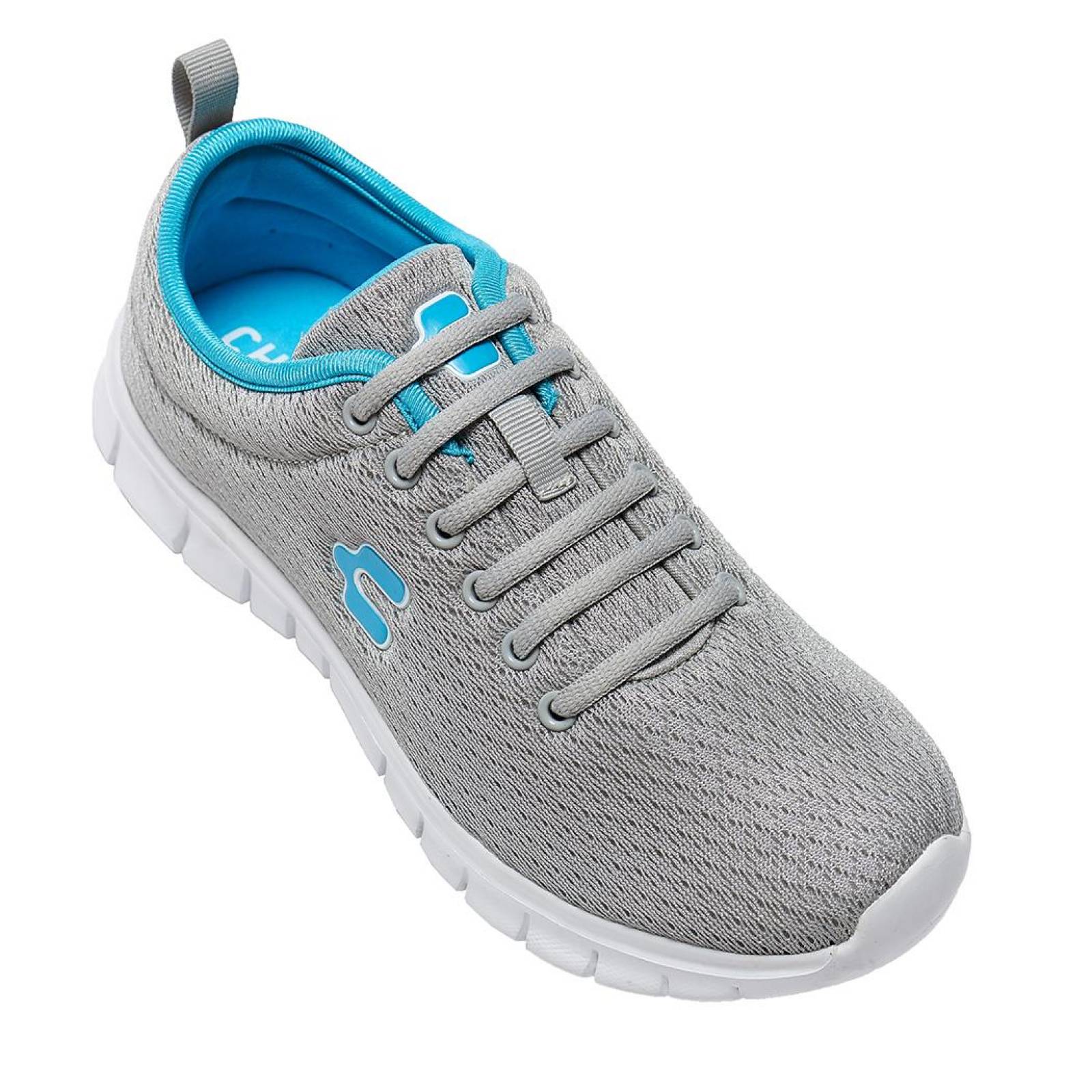 Tenis Mujer CHARLY Clásicos Textil Gris Cómodos Deportivos