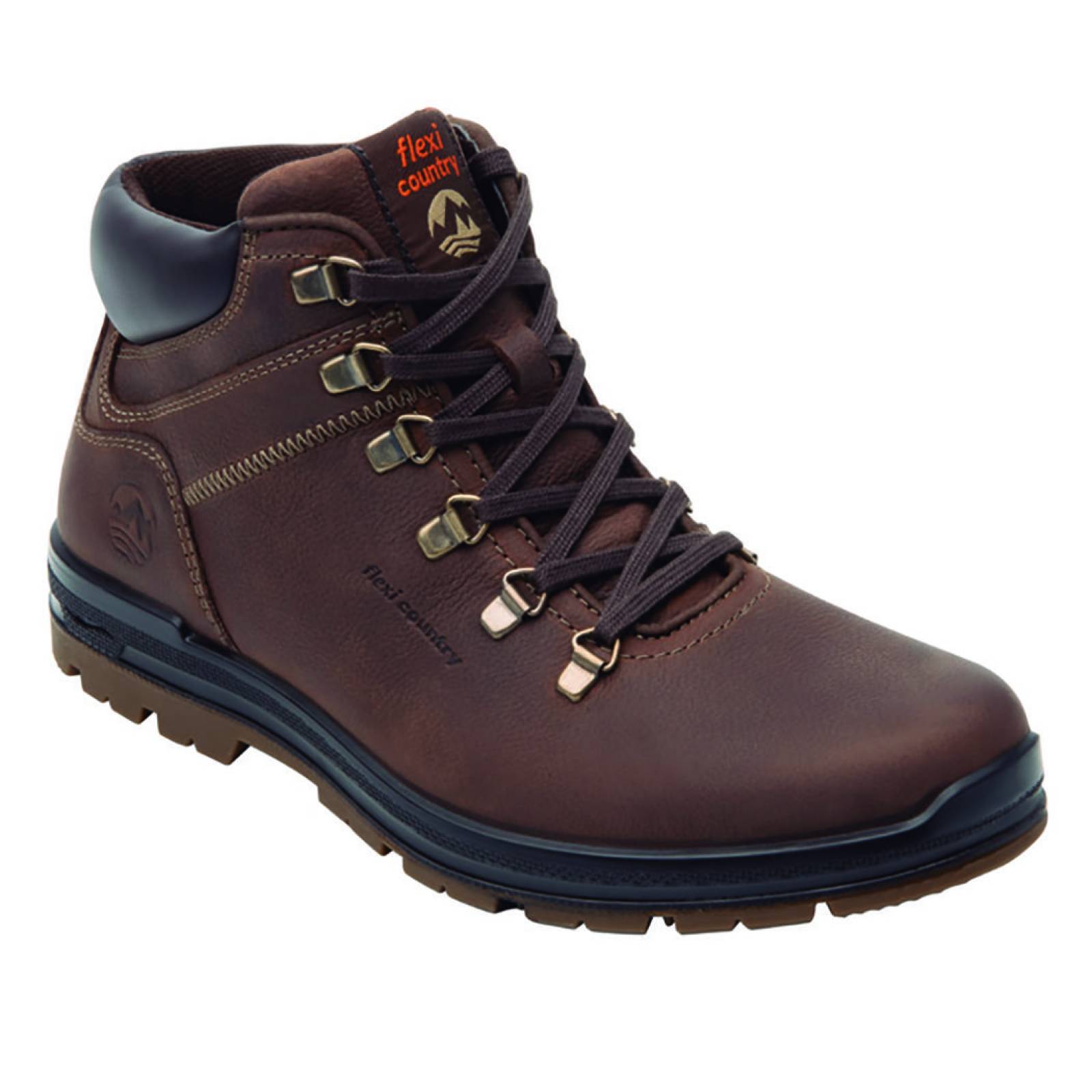 Flexi Hombre Bota Para Outdoor Piel Brown Casual 92105 