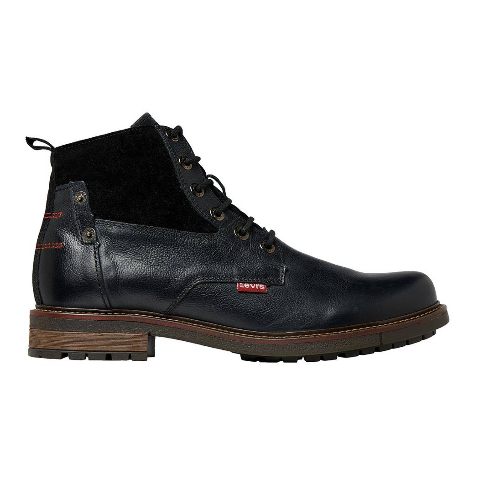 Bota Hombre Levi's Clásicas Casuales Piel Negro Cómodas 