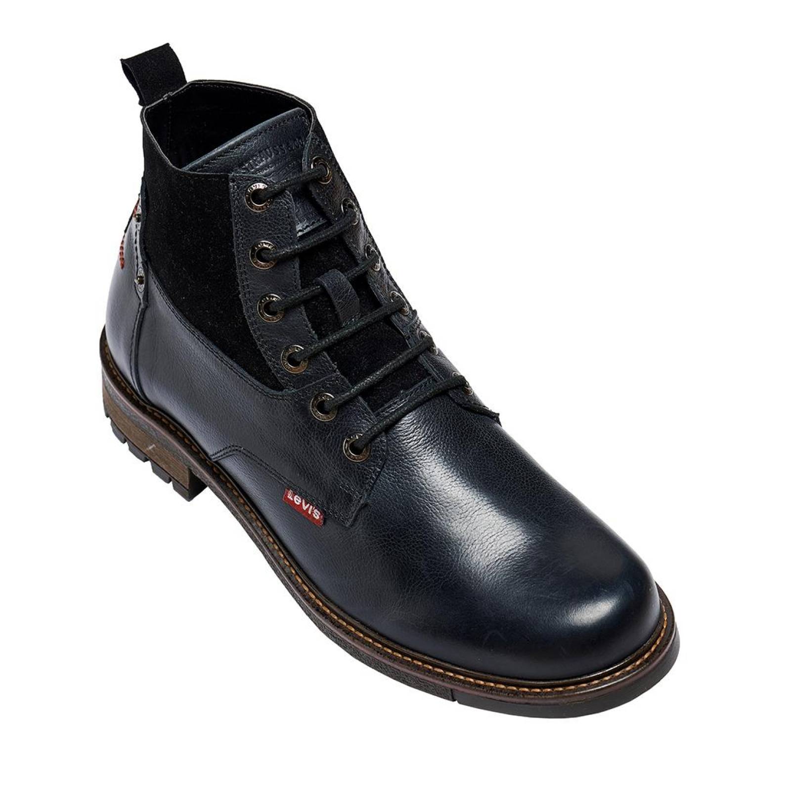 Bota Hombre Levi's Clásicas Casuales Piel Negro Cómodas 