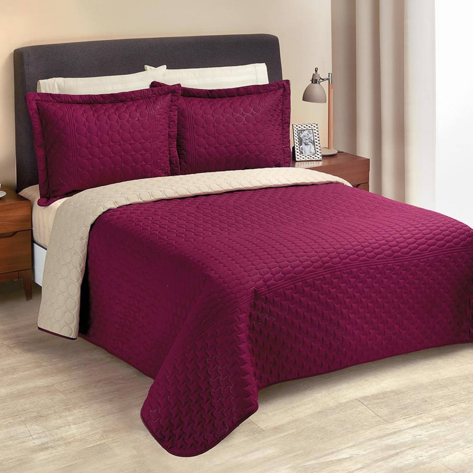 Edredón Matrimonial Doble Vista Con Textura Ultra Suave 