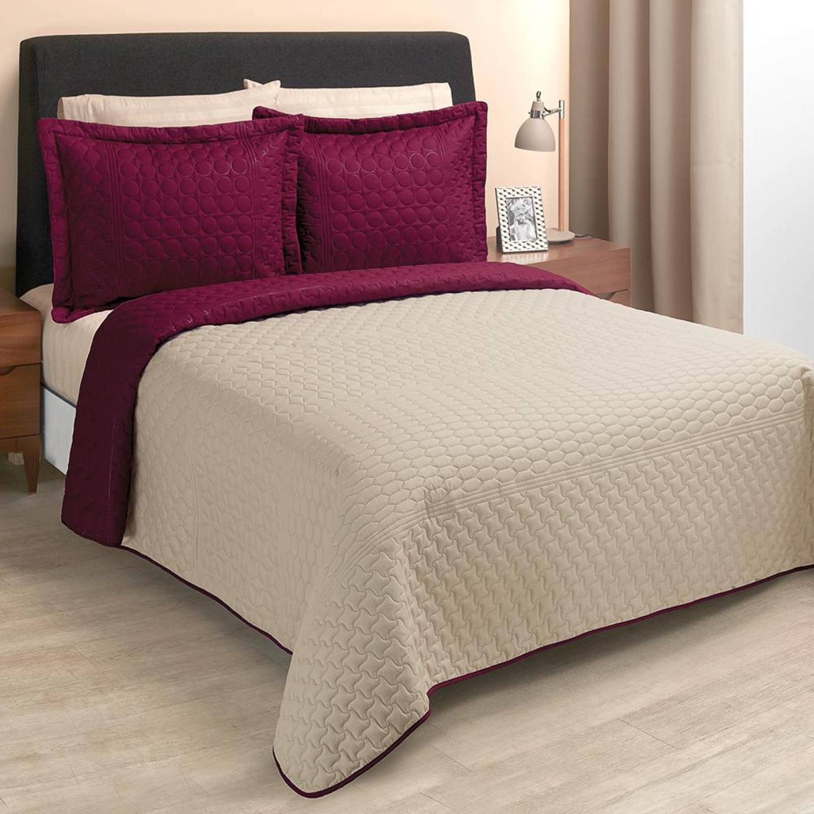 Edredón Matrimonial Doble Vista Con Textura Ultra Suave 