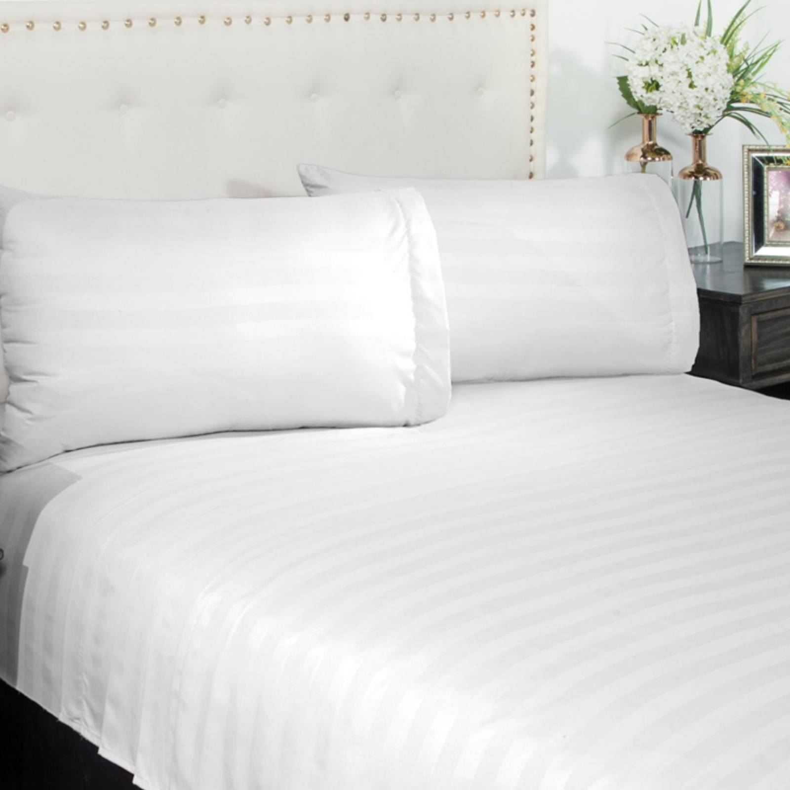 Juego De Sabanas King Size Soft Color Blanco Ultra Suaves 