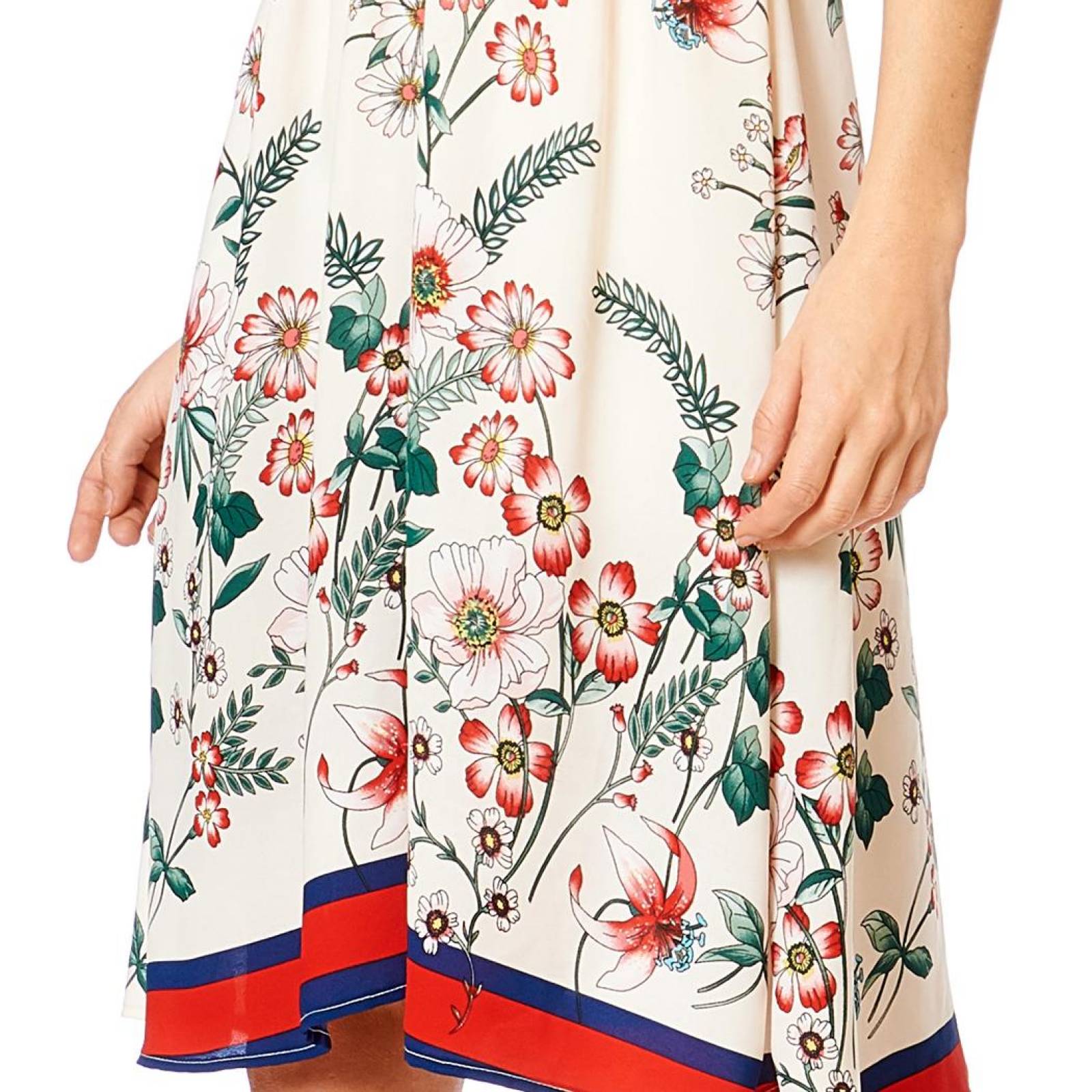 Vestido Floreado Casual Moda Mujer Juvenil Escote V Multi Color 