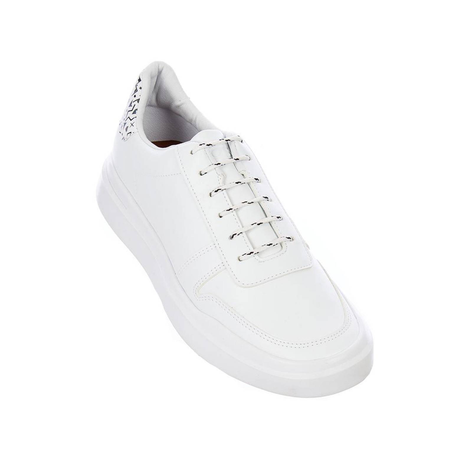 Tenis Blancos Moda Casual Urbano Hombre Tipo Piel 